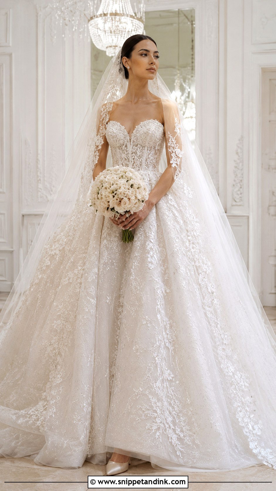 Elie Saab Lace Ball Gown Wedding Dress - Snippet and Ink - 30 Elie Saab Wedding Dress Ideas