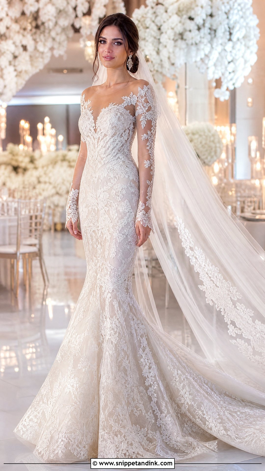 Elie Saab Lace Mermaid Bridal Look - Snippet and Ink - 25 Eli Saab Bridal Ideas