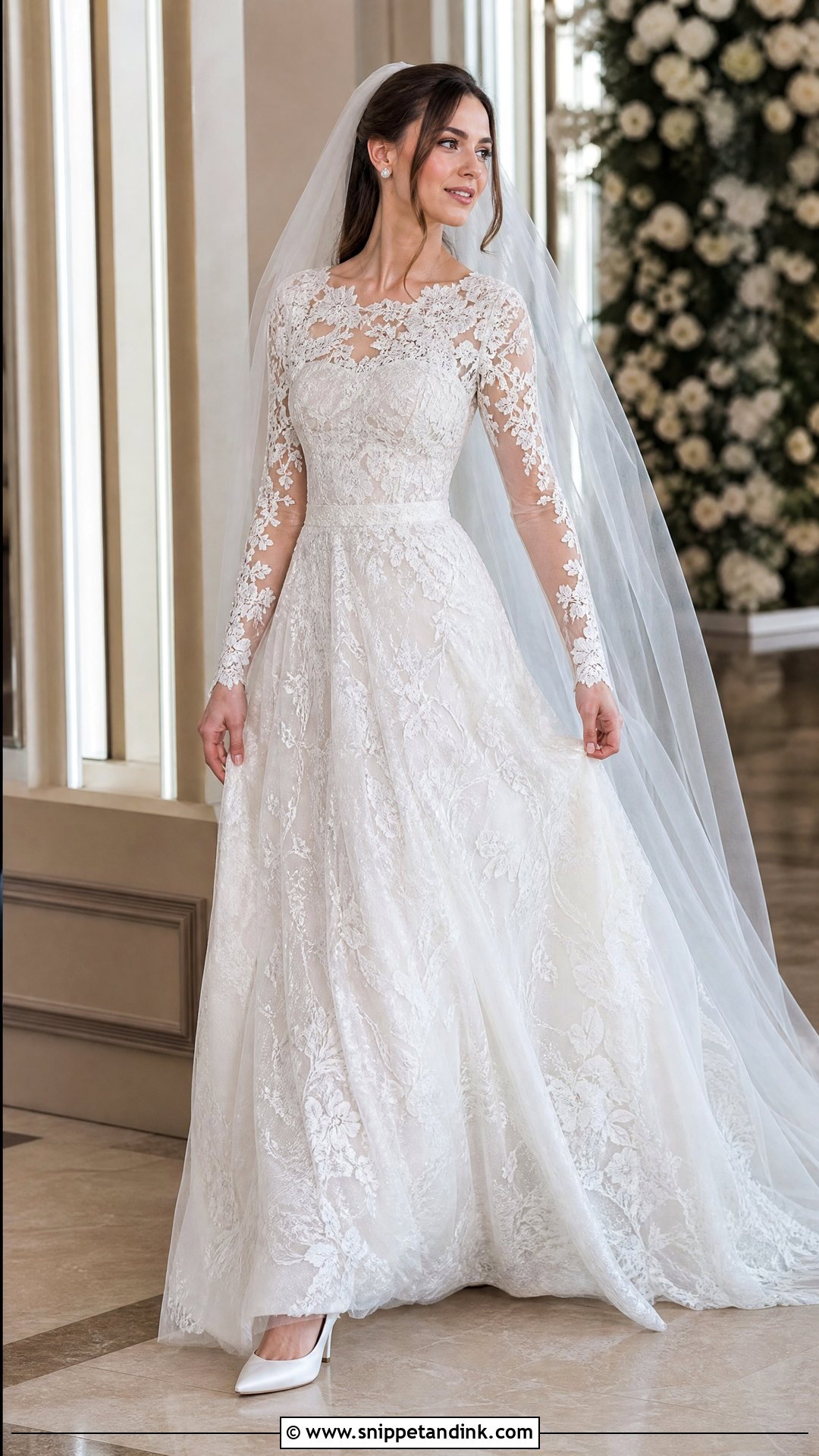 Elie Saab Long Sleeve Bridal Gown Look - Snippet and Ink - 25 Eli Saab Bridal Ideas