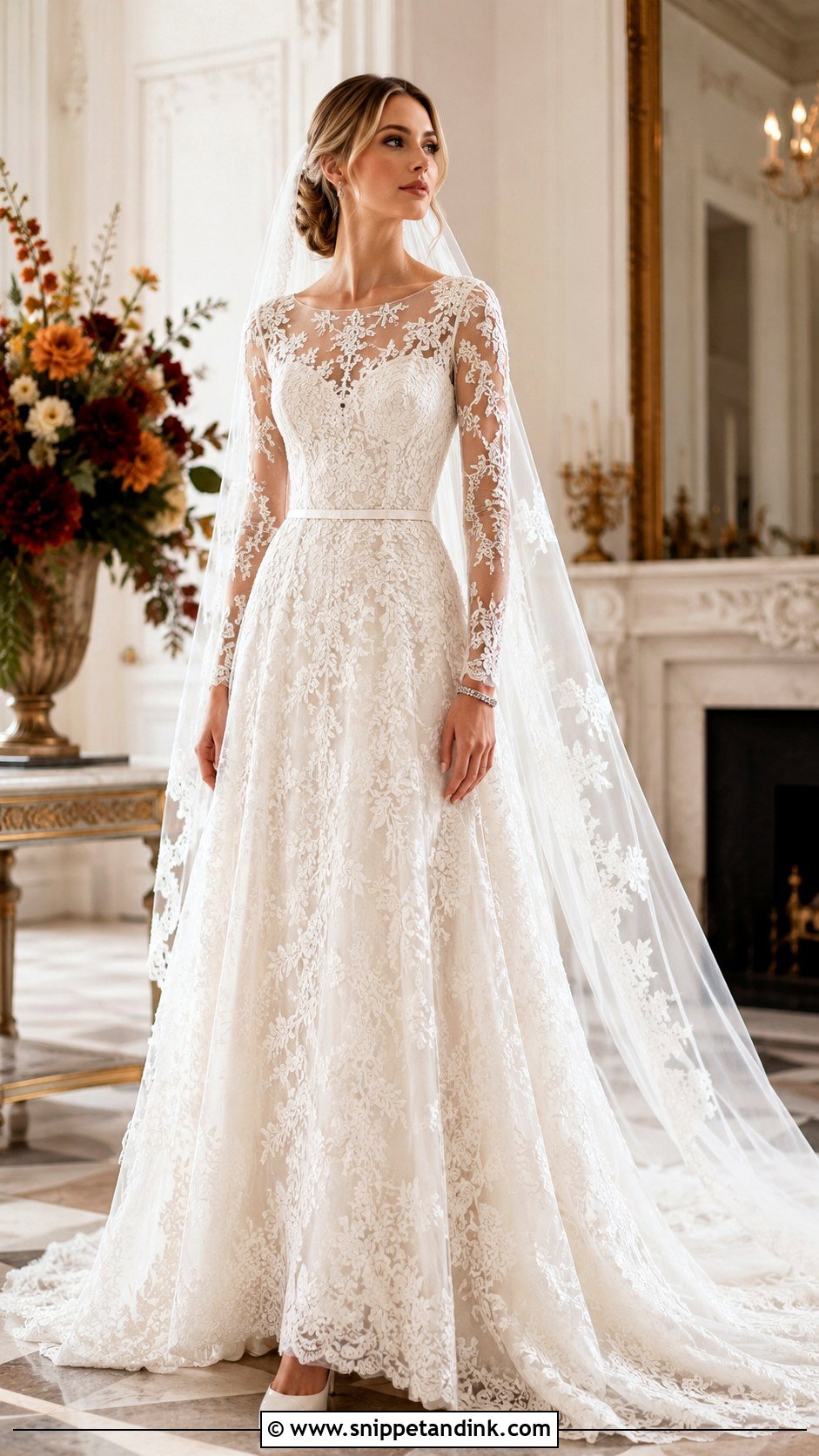 Elie Saab Long Sleeve Lace Wedding Dress - Snippet and Ink - 20 Elle Saab Wedding Dresses
