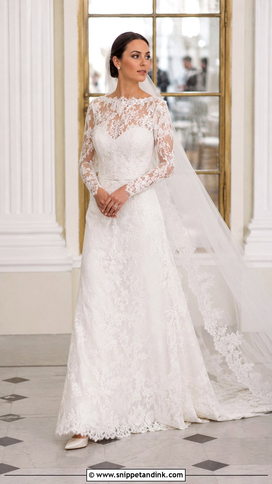 Elie Saab Long Sleeve Lace Wedding Dress - Snippet and Ink - 20 Ellie Saab Wedding Dresses