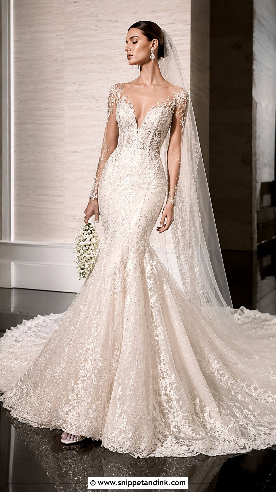 Elie Saab Mermaid Wedding Dress - Snippet and Ink - 30 Elie Saab Wedding Dress Ideas