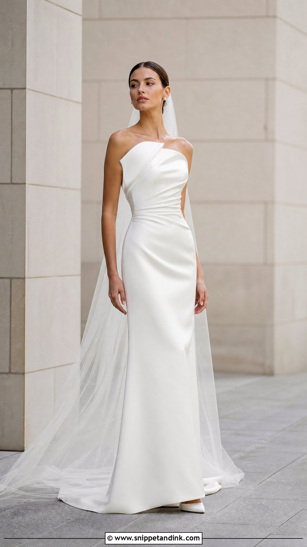 Elie Saab Minimal Satin Bridal Look - Snippet and Ink - 25 Eli Saab Bridal Ideas
