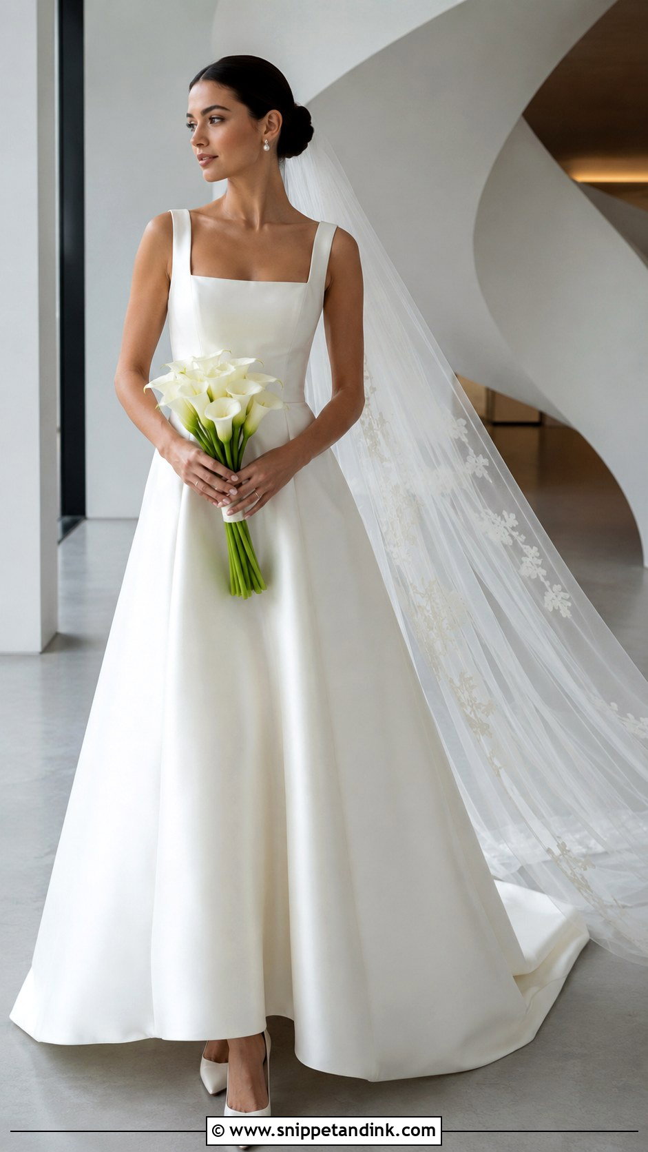 Elie Saab Minimal Satin Wedding Dress - Snippet and Ink - 20 Ellie Saab Wedding Dresses