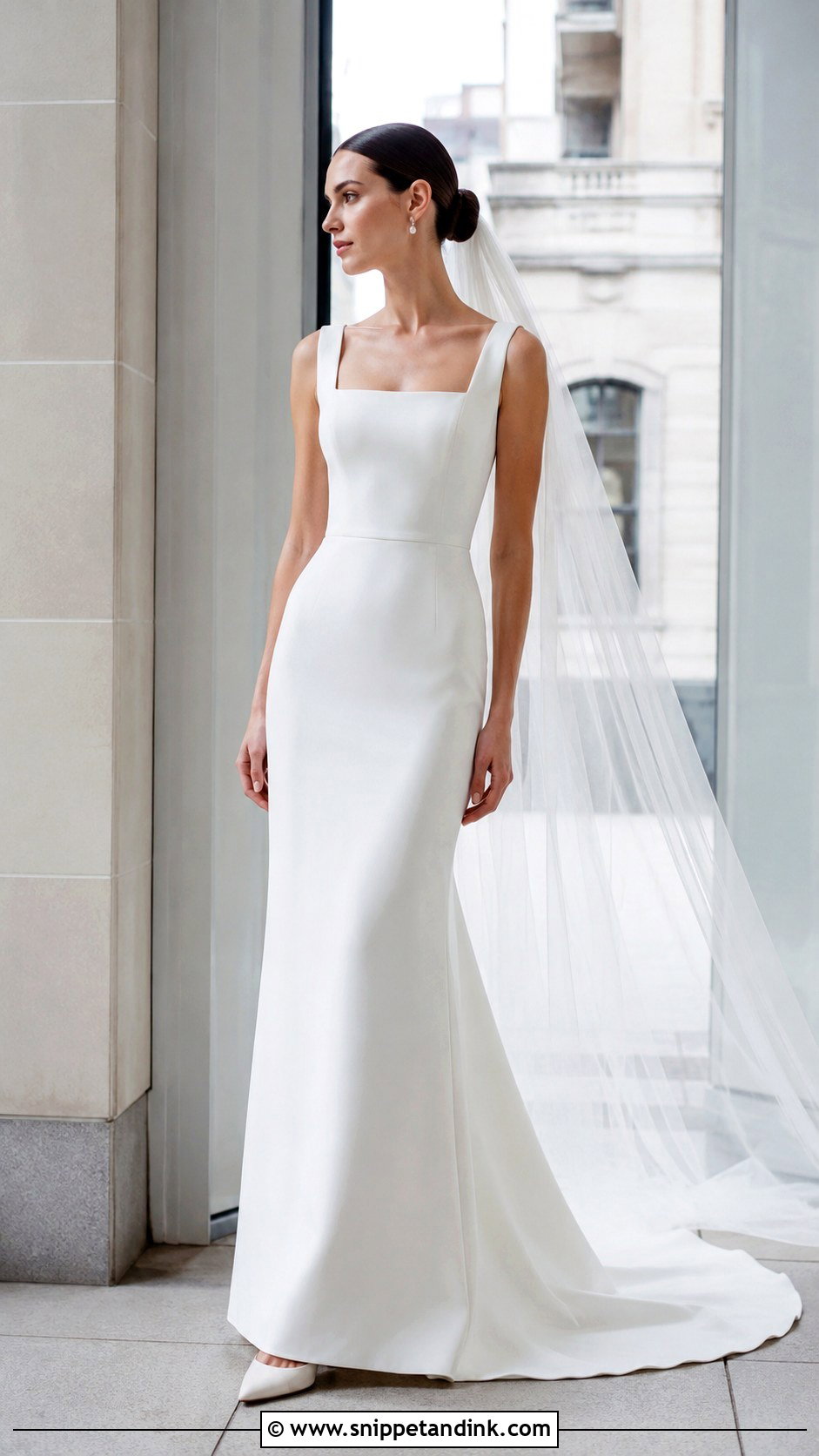 Elie Saab Minimalist Crepe Wedding Dress - Snippet and Ink - 20 Elle Saab Wedding Dresses