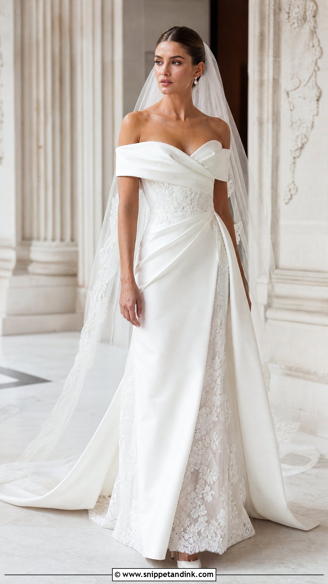 Elie Saab Off Shoulder Bridal Look - Snippet and Ink - 25 Eli Saab Bridal Ideas