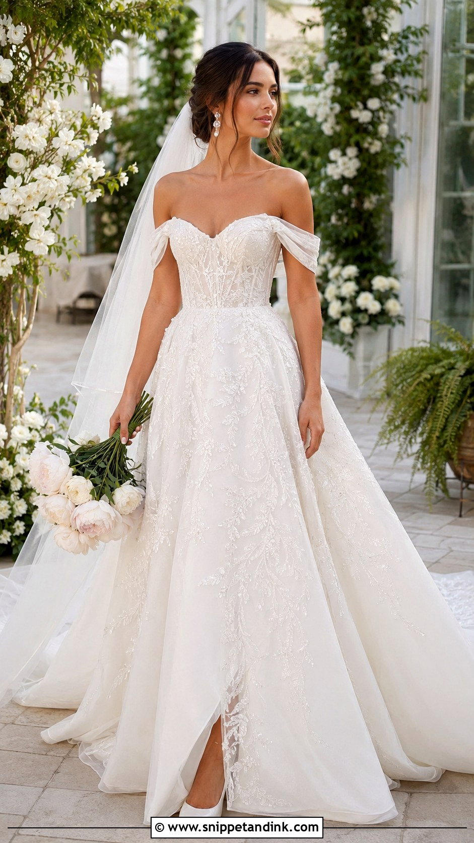 Elie Saab Off Shoulder Wedding Gown - Snippet and Ink - 20 Ellie Saab Bridal Gown Ideas
