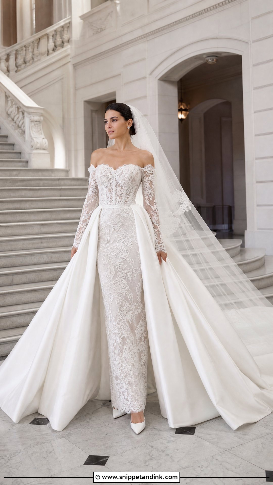 Elie Saab Overskirt Bridal Look - Snippet and Ink - 25 Eli Saab Bridal Ideas