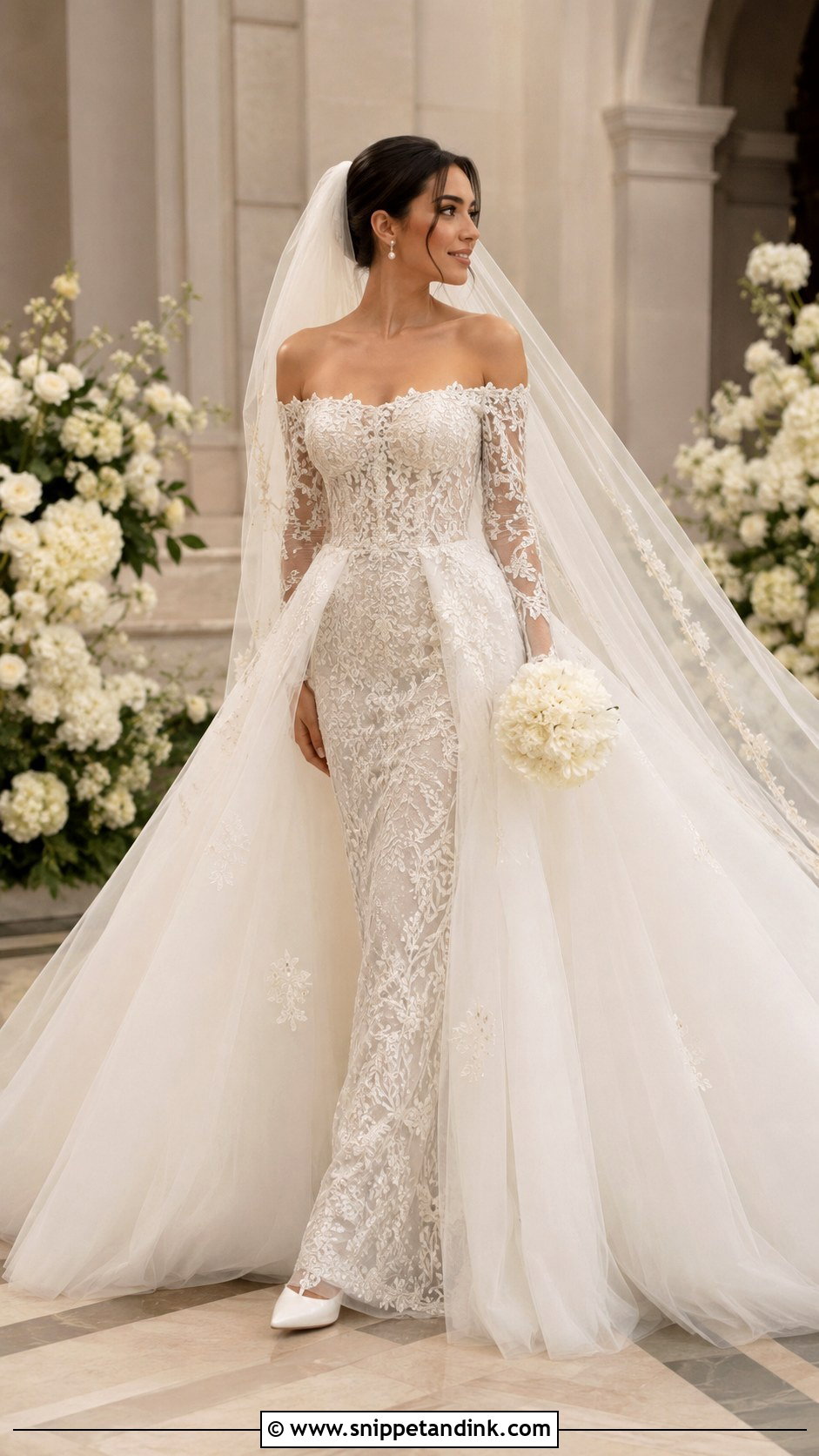 Elie Saab Overskirt Wedding Dress - Snippet and Ink - 20 Ellie Saab Wedding Dresses
