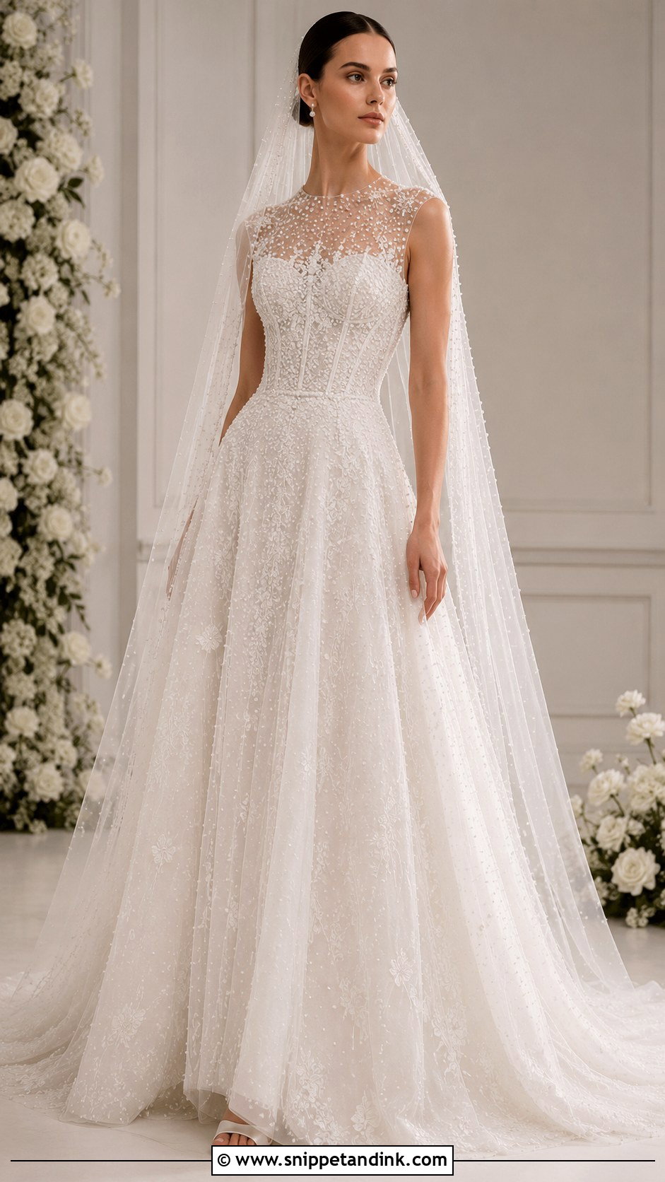 Elie Saab Pearl Wedding Dress - Snippet and Ink - 30 Elie Saab Wedding Dress Ideas