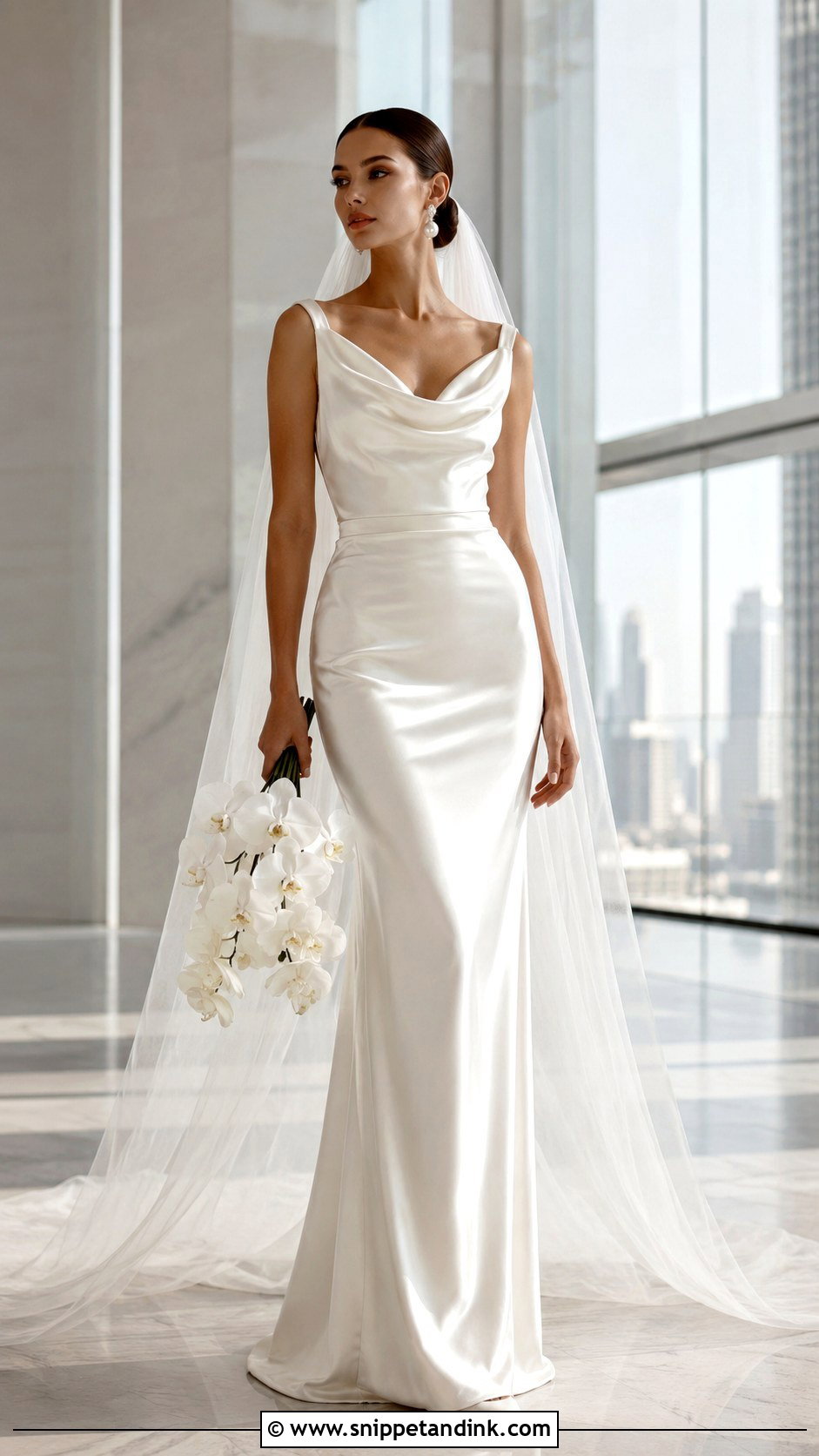 Elie Saab Satin Column Gown - Snippet and Ink - 20 Ellie Saab Bridal Gown Ideas