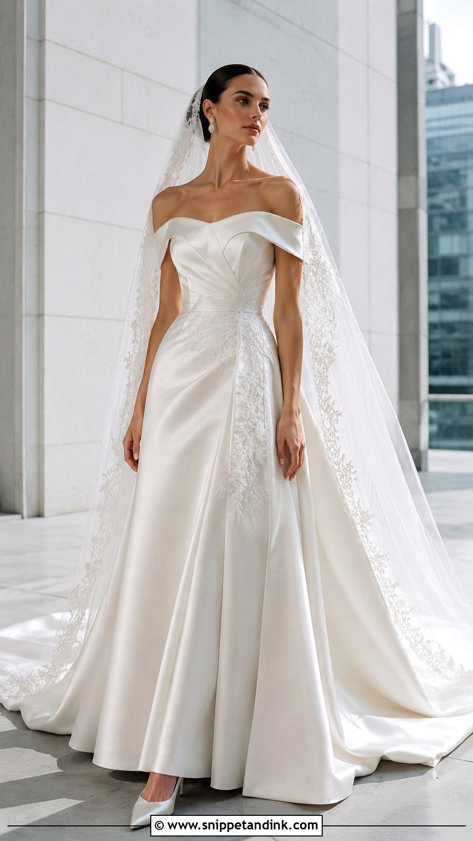 Elie Saab Satin Wedding Dress - Snippet and Ink - 30 Elie Saab Wedding Dress Ideas