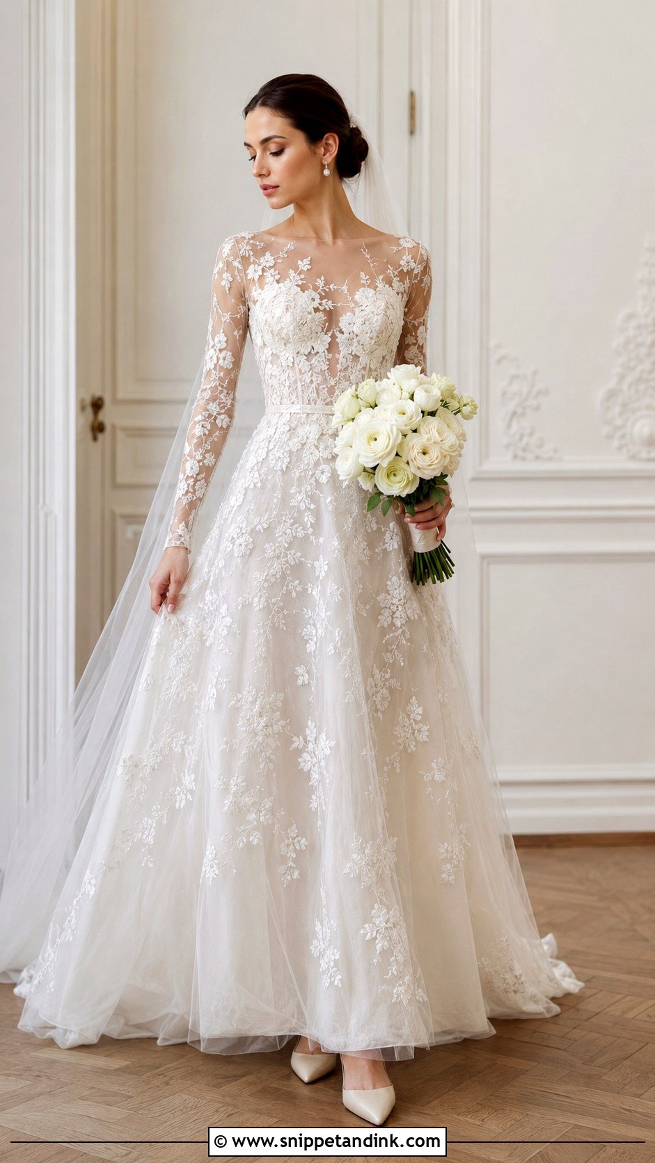 Elie Saab Sheer Sleeve Wedding Dress - Snippet and Ink - 20 Elie Saab Wedding Dresses
