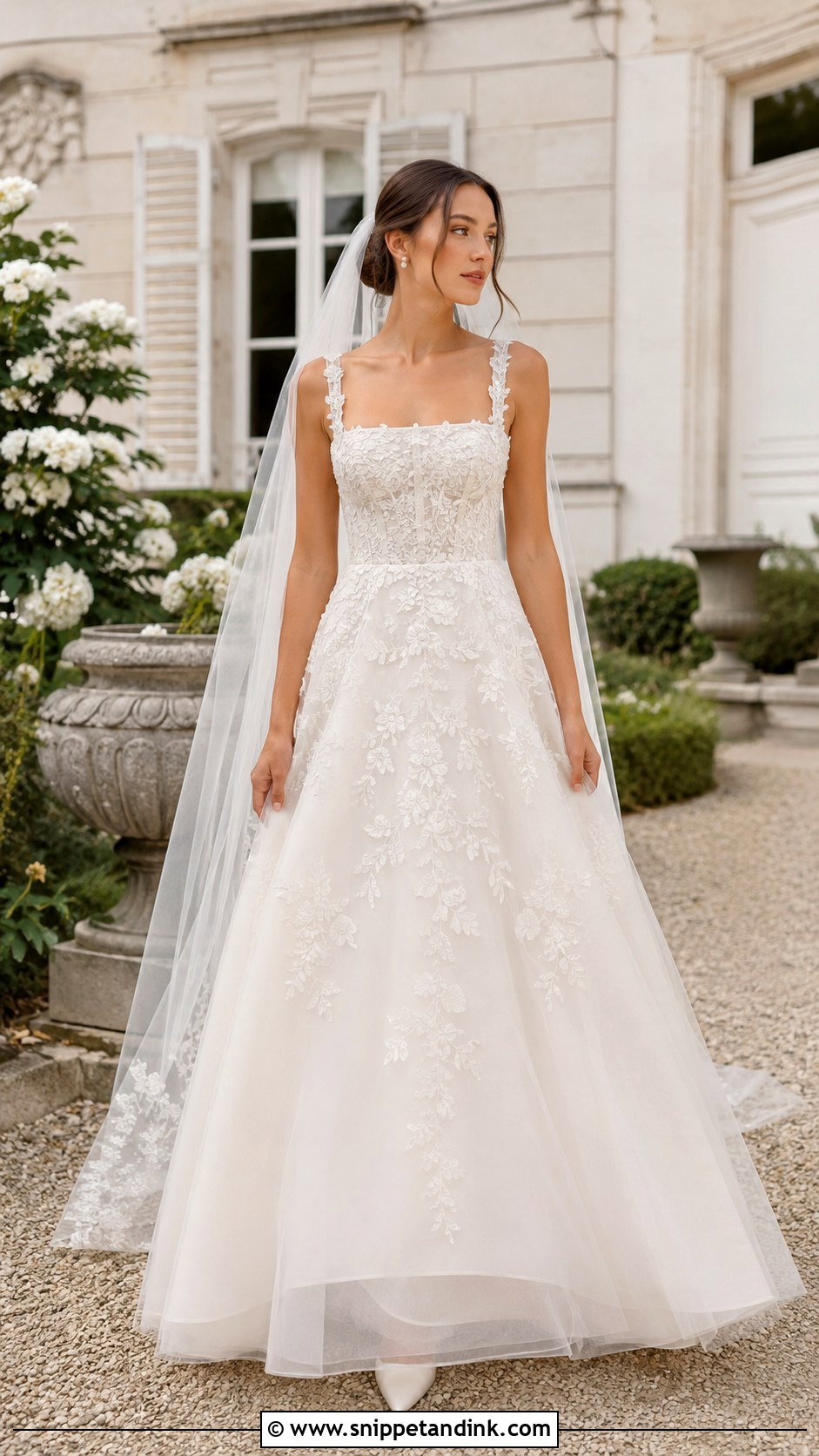 Elie Saab Square Neck Wedding Dress - Snippet and Ink - 20 Elle Saab Wedding Dresses