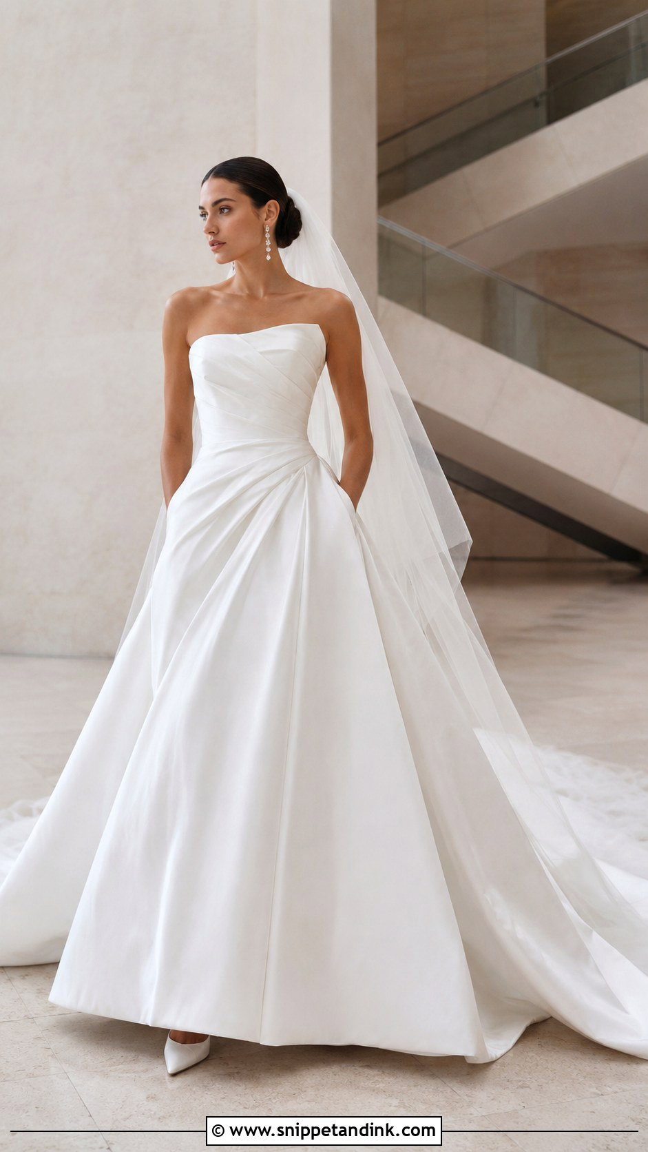 Elie Saab Strapless Satin Wedding Dress - Snippet and Ink - 20 Elle Saab Wedding Dresses