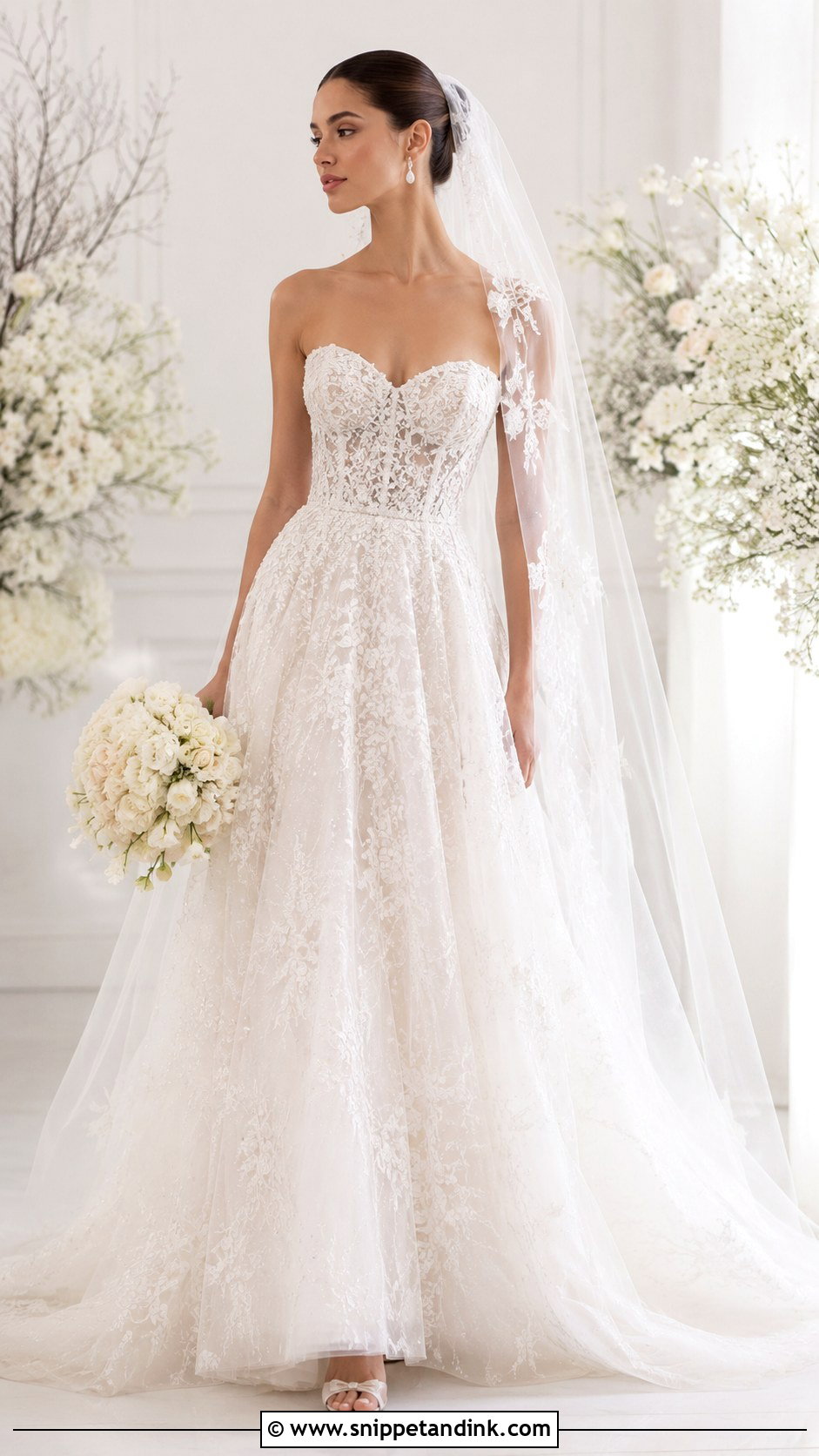 Elie Saab Sweetheart Wedding Dress - Snippet and Ink - 30 Elie Saab Wedding Dress Ideas