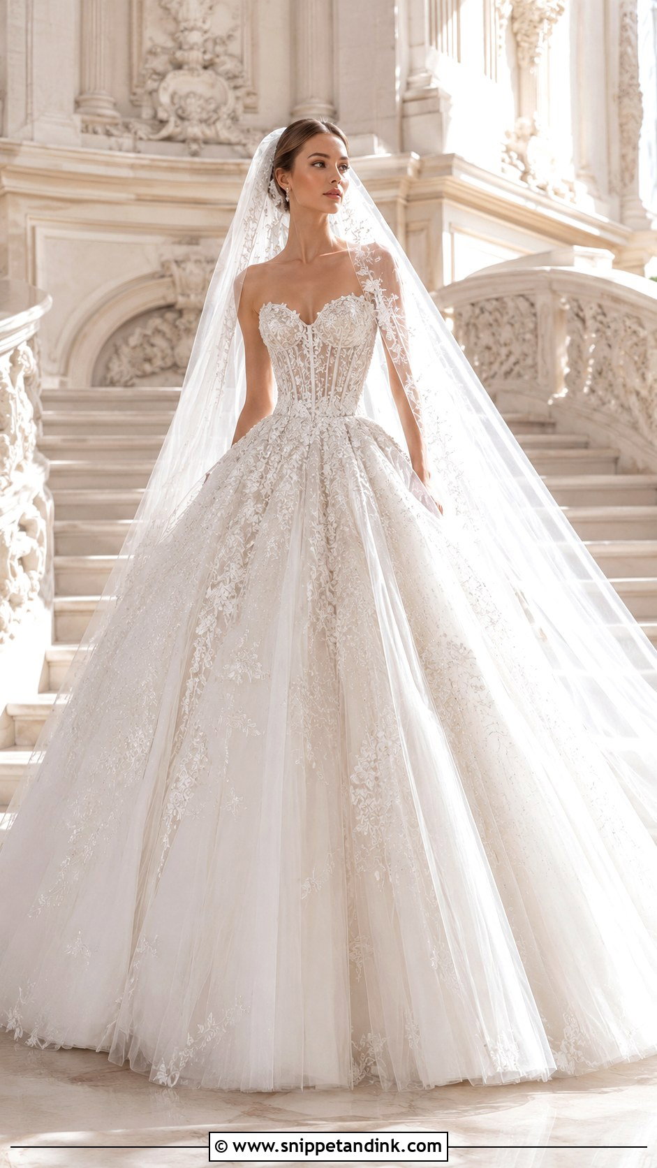 Elie Saab Tulle Princess Wedding Dress - Snippet and Ink - 25 Ellie Saab Wedding Gown Ideas