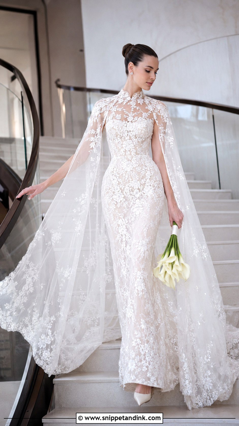 Elie Saab Wedding Dress With Cape - Snippet and Ink - 20 Elie Saab Wedding Dresses
