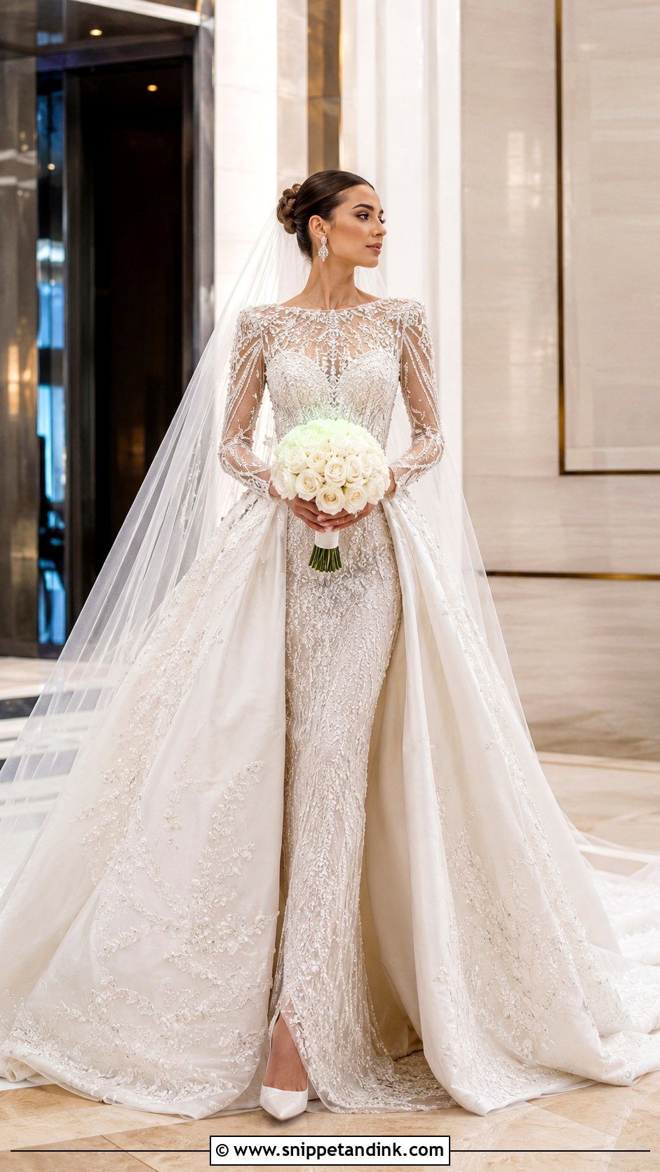 Elie Saab Wedding Dress With Overskirt - Snippet and Ink - 20 Elie Saab Wedding Dresses