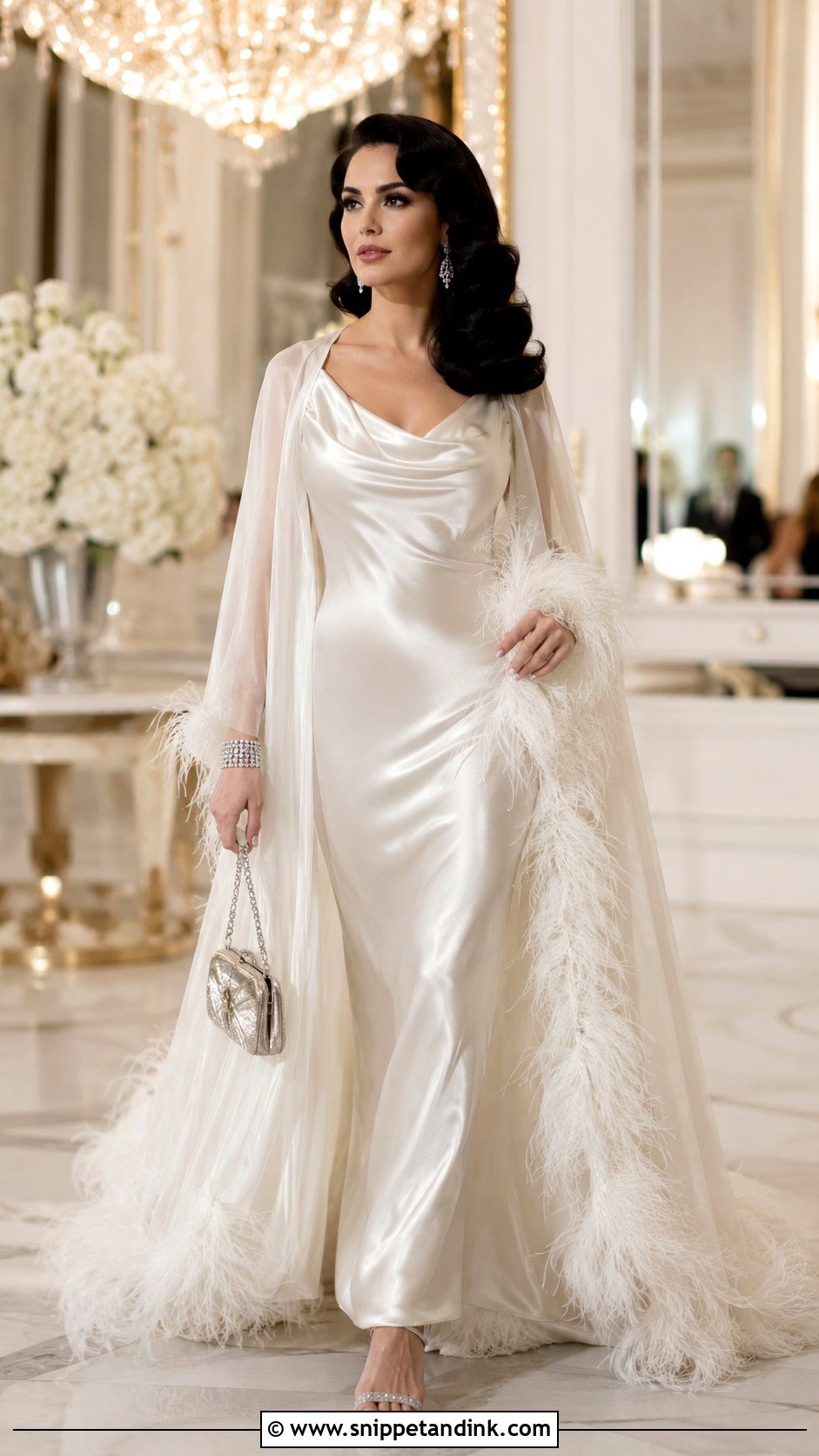 Elizabeth Taylor Old Hollywood Reception Gown With Diamonds - Snippet and Ink - 20 Elizabeth Taylor Wedding Dress Ideas