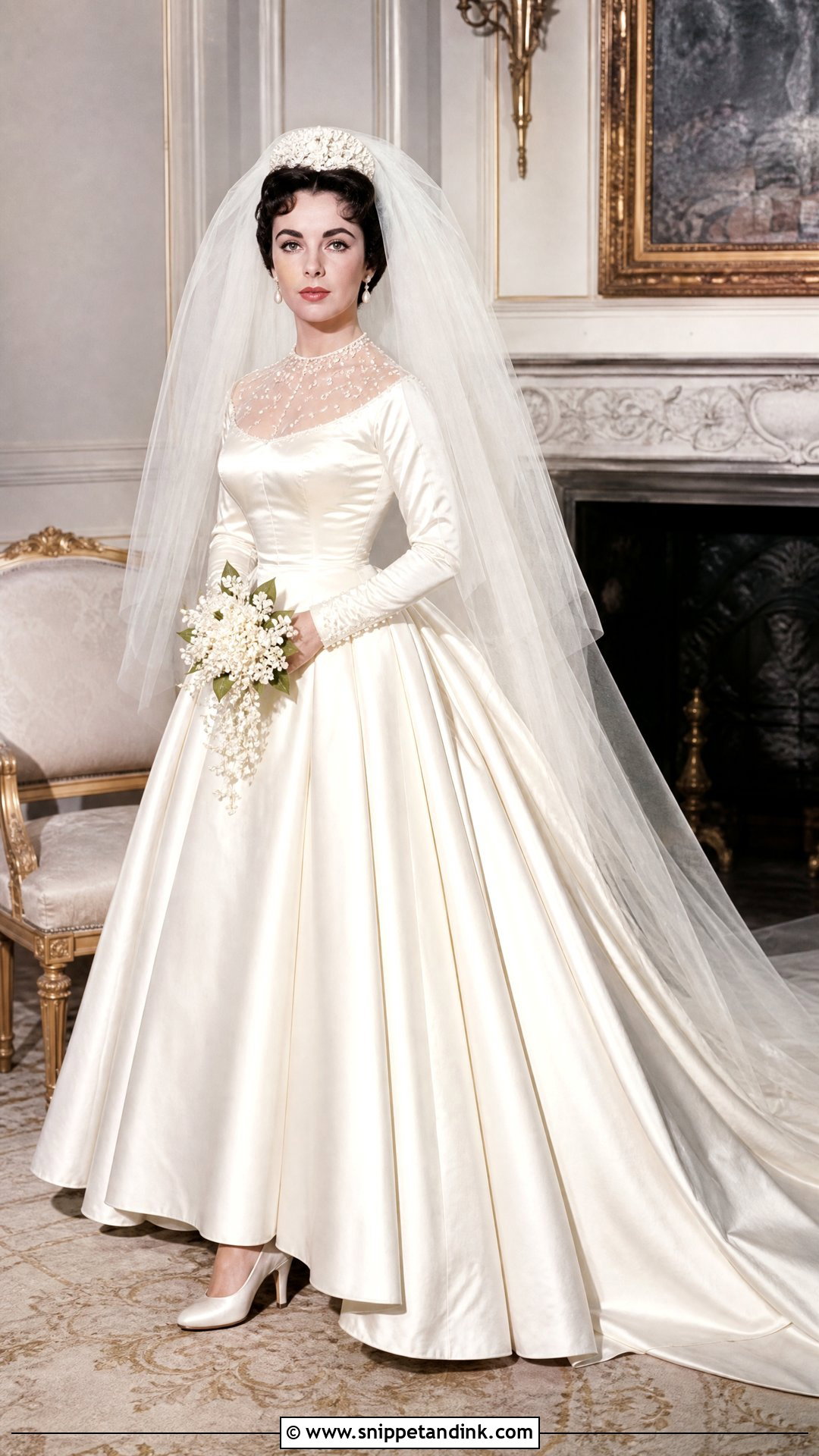 Elizabeth Taylor Wedding Dress - Snippet and Ink - 25 Famous Wedding Dresses