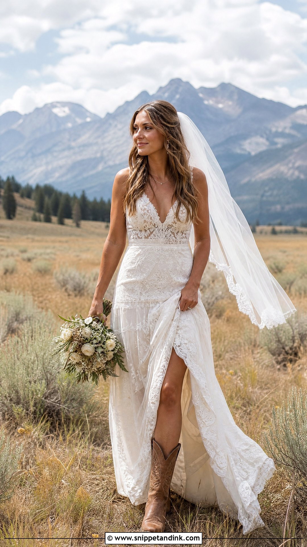 Elopement Cowgirl Wedding Dress With Boots - Snippet and Ink - 25 Cowgirl Wedding Dress with Boots Ideas