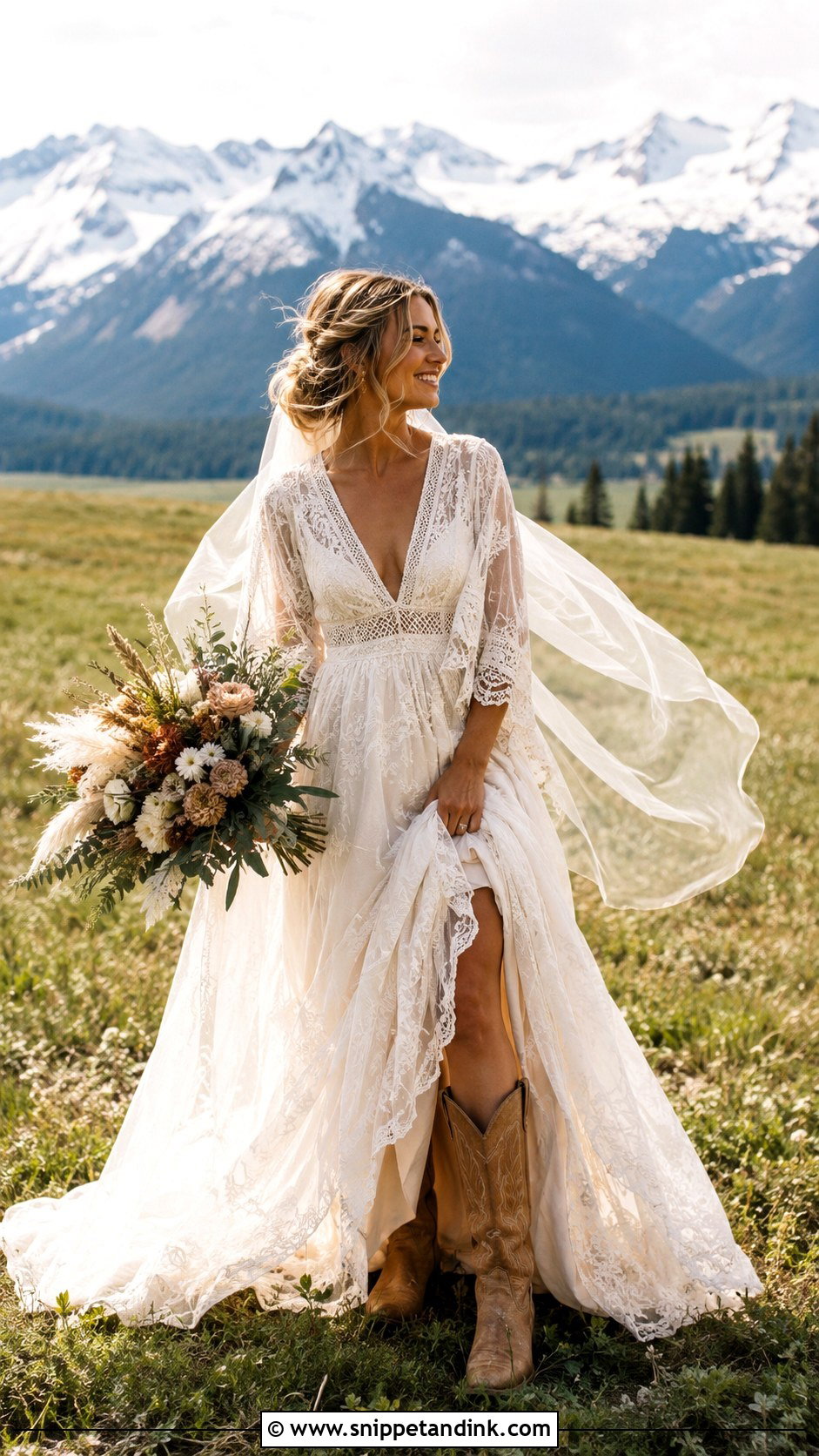 Elopement Wedding Dress With Cowboy Boots - Snippet and Ink - 25 Wedding Dress with Cowboy Boots Ideas