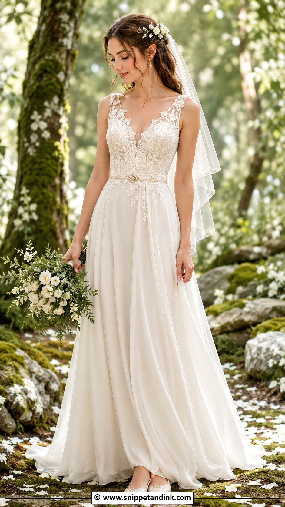 Elven A Line Wedding Dress - Snippet and Ink - 30 Elven Wedding Dress Ideas