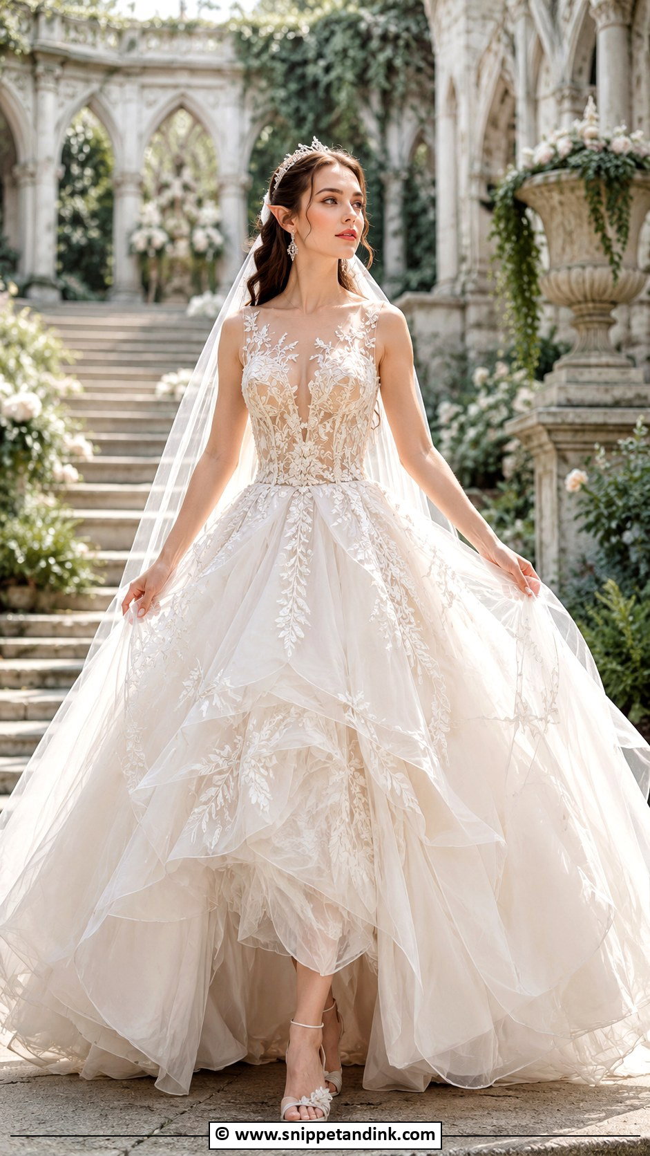 Elven Ball Gown Wedding Dress - Snippet and Ink - 30 Elven Wedding Dress Ideas