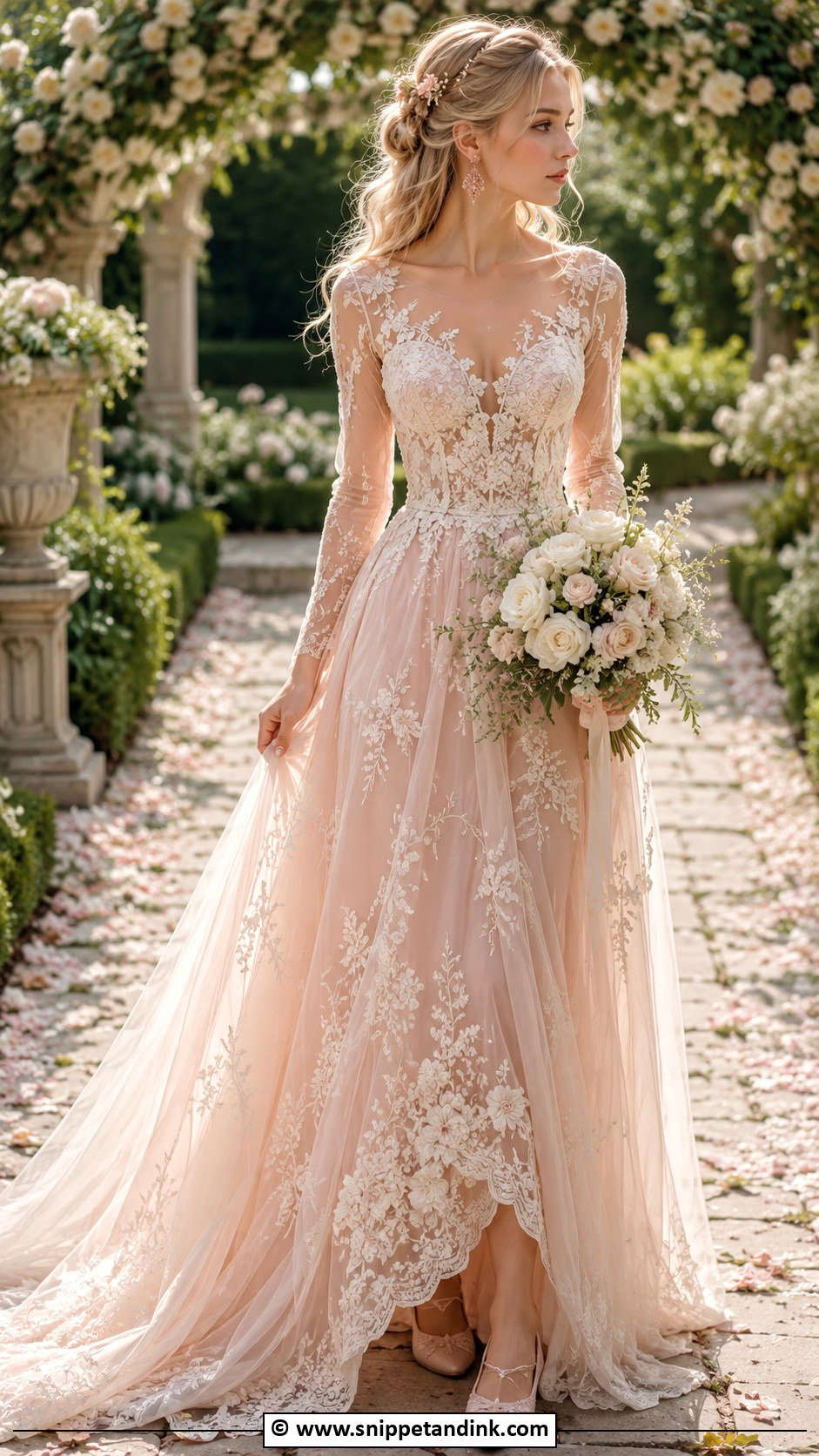 Elven Blush Wedding Dress - Snippet and Ink - 30 Elven Wedding Dress Ideas