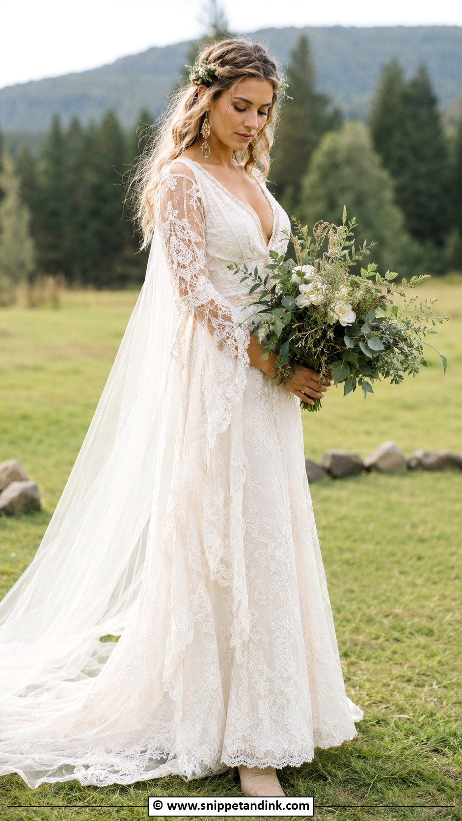Elven Boho Wedding Dress - Snippet and Ink - 30 Elven Wedding Dress Ideas