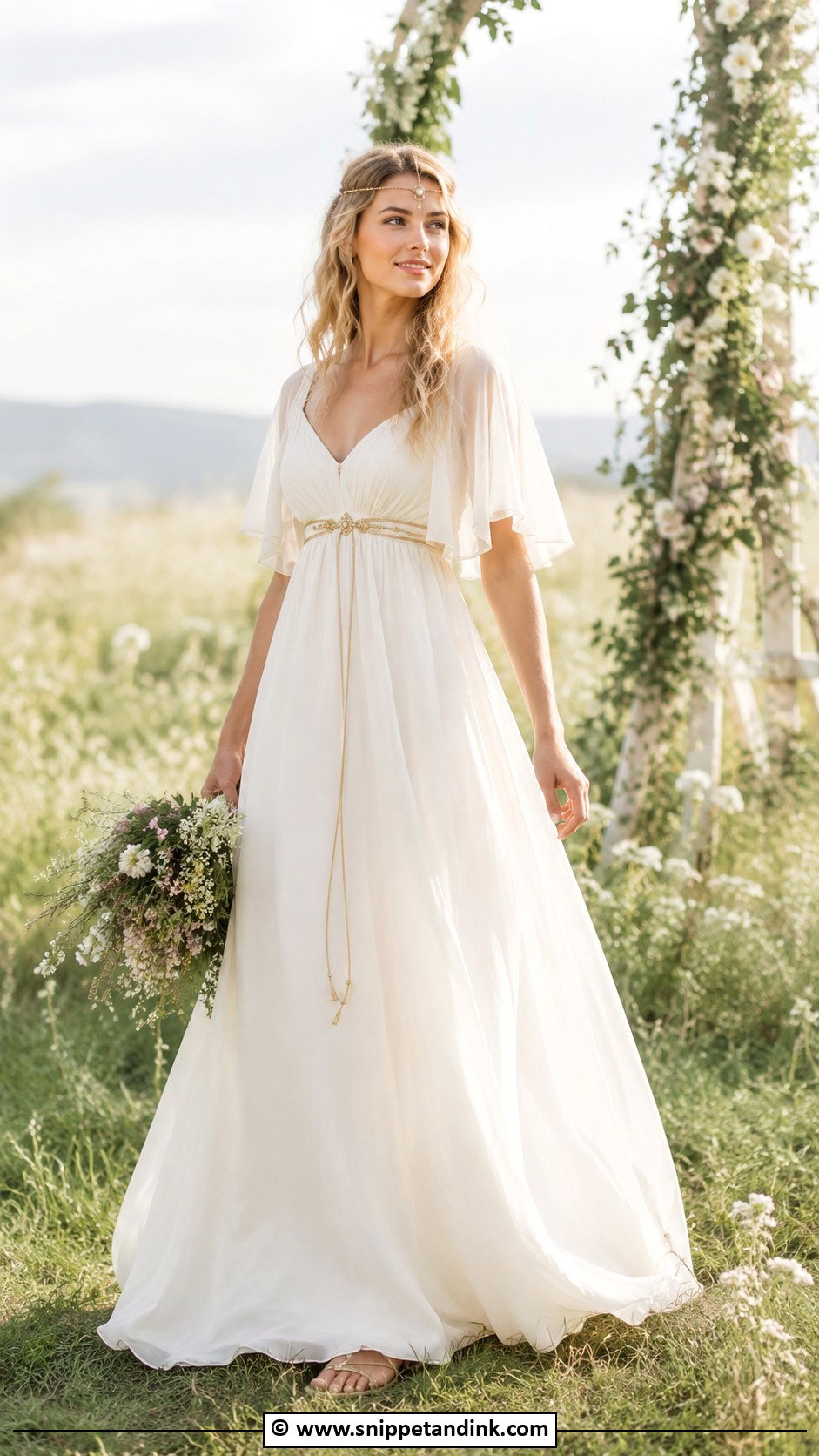 Elven Empire Waist Wedding Dress - Snippet and Ink - 30 Elven Wedding Dress Ideas