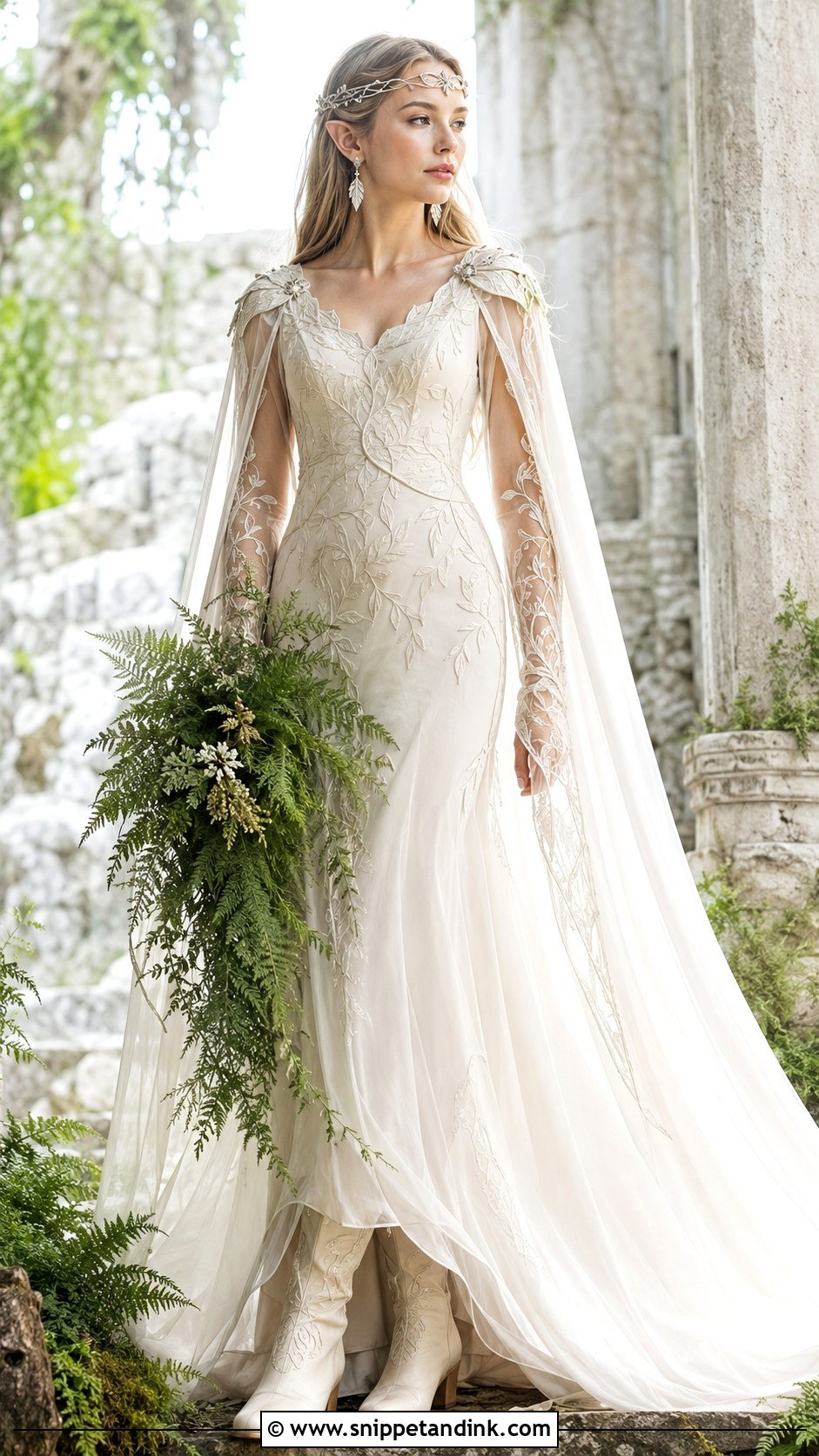 Elven Fairy Wedding Dress - Snippet and Ink - 20 Fairy Wedding Dresses