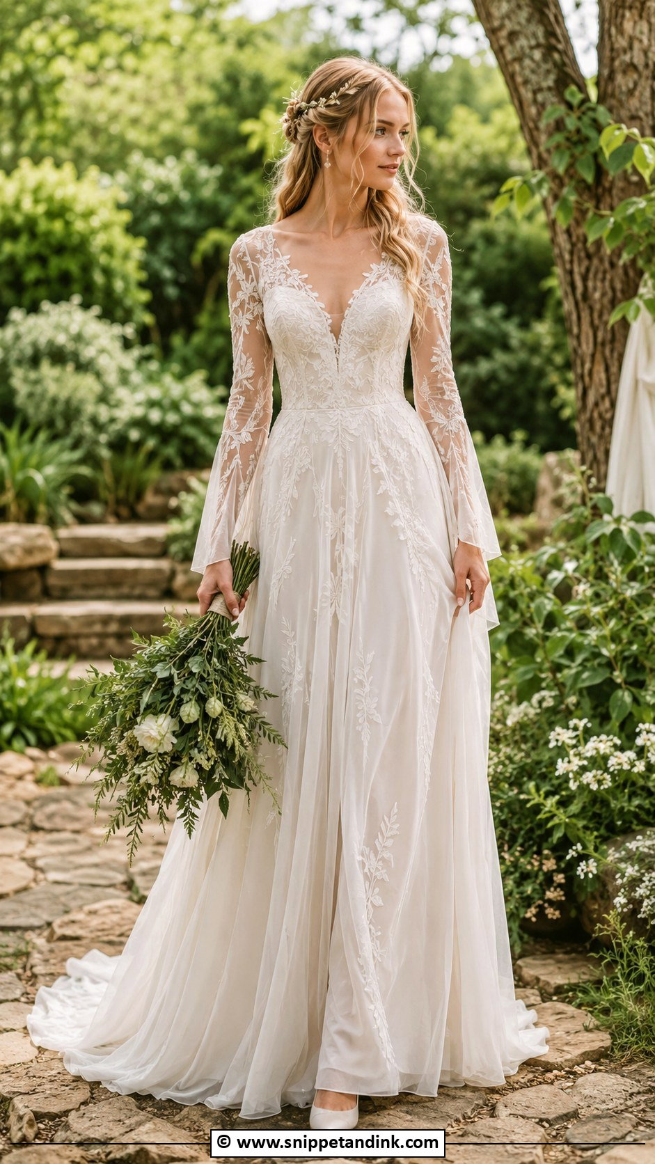 Elven Inspired Wedding Dress - Snippet and Ink - 30 Mystical Wedding Dress Ideas