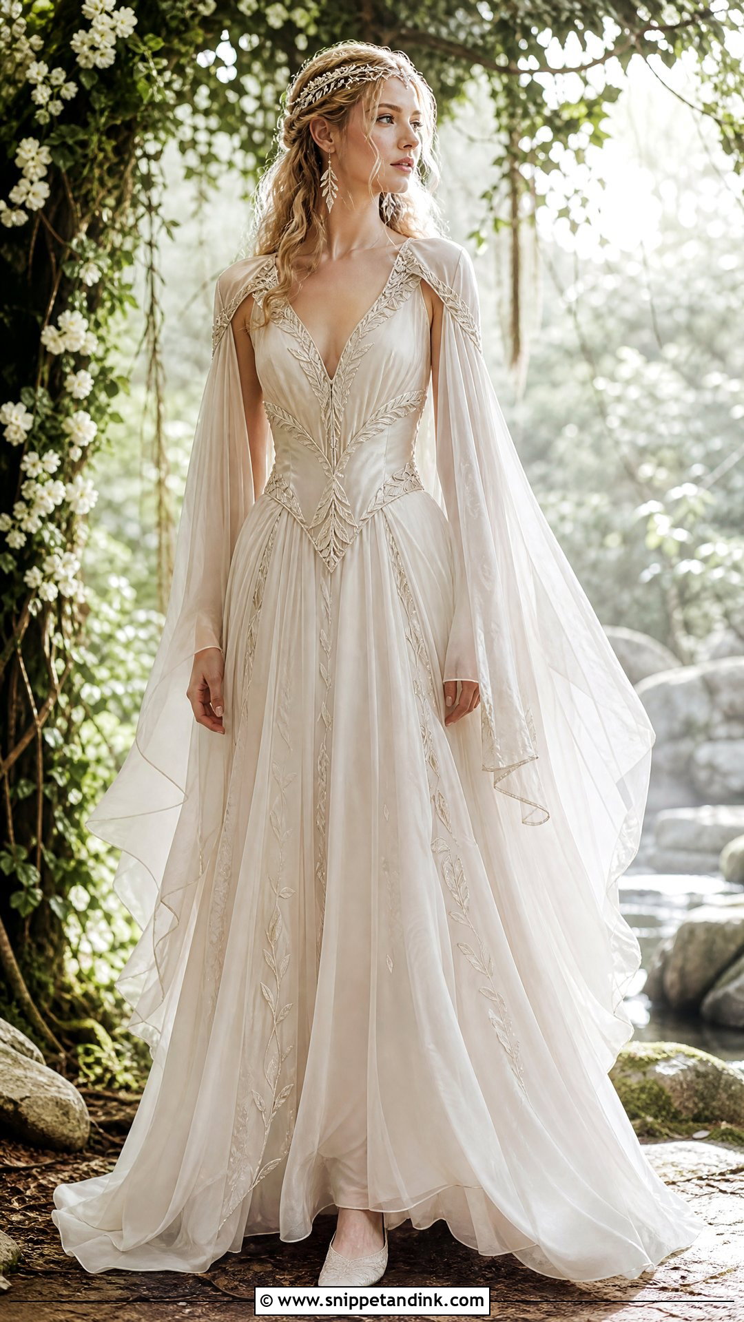 Elven Medieval Wedding Dress - Snippet and Ink - 20 Medieval Wedding Dresses
