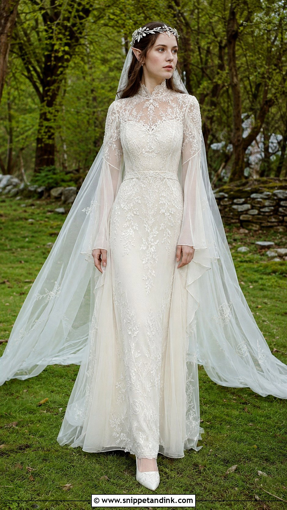 Elven Wedding Dress - Snippet and Ink - 20 Mythical Wedding Dress Ideas