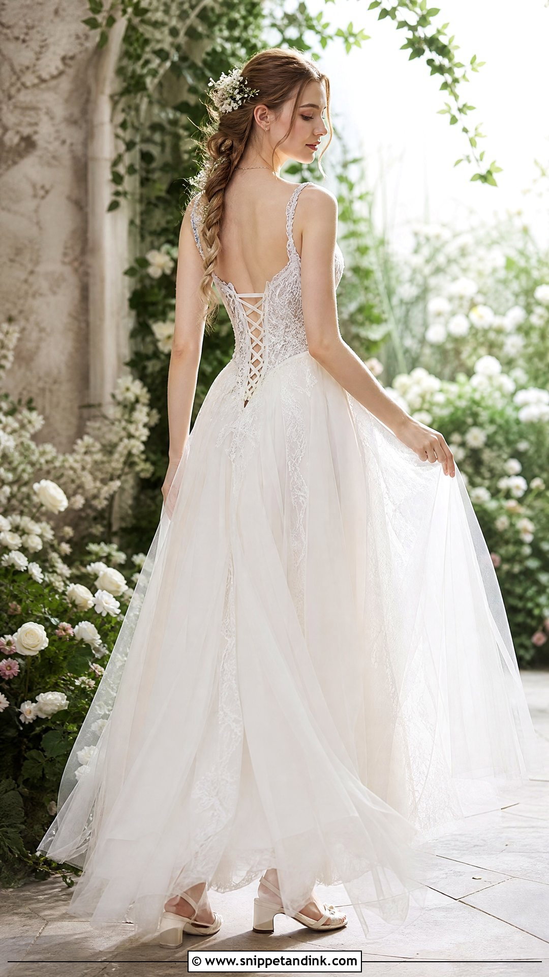 Elvish Wedding Dress With A Corset Bodice - Snippet and Ink - 25 Elvish Wedding Dress Ideas