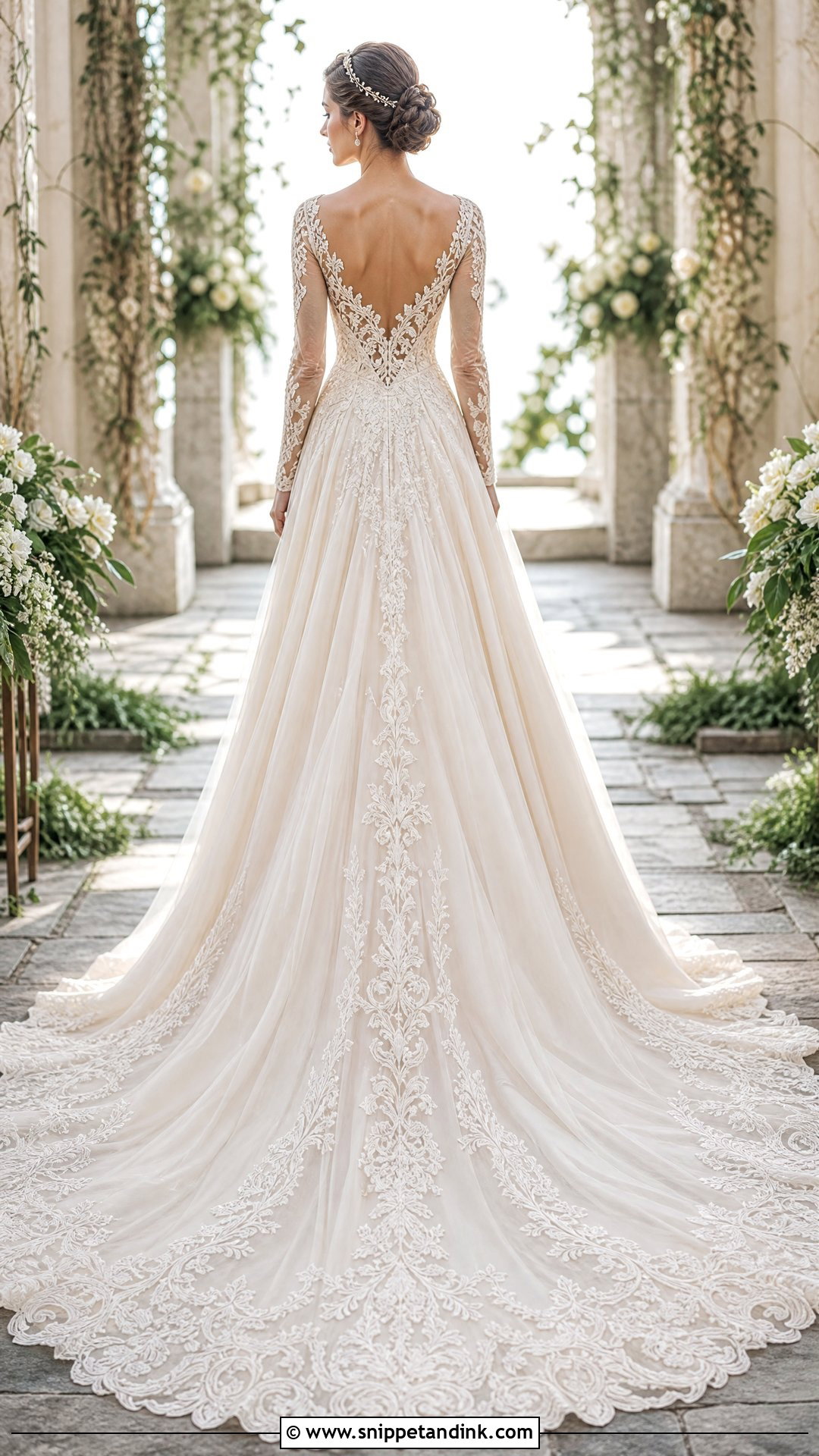 Elvish Wedding Dress With A Long Train - Snippet and Ink - 25 Elvish Wedding Dress Ideas