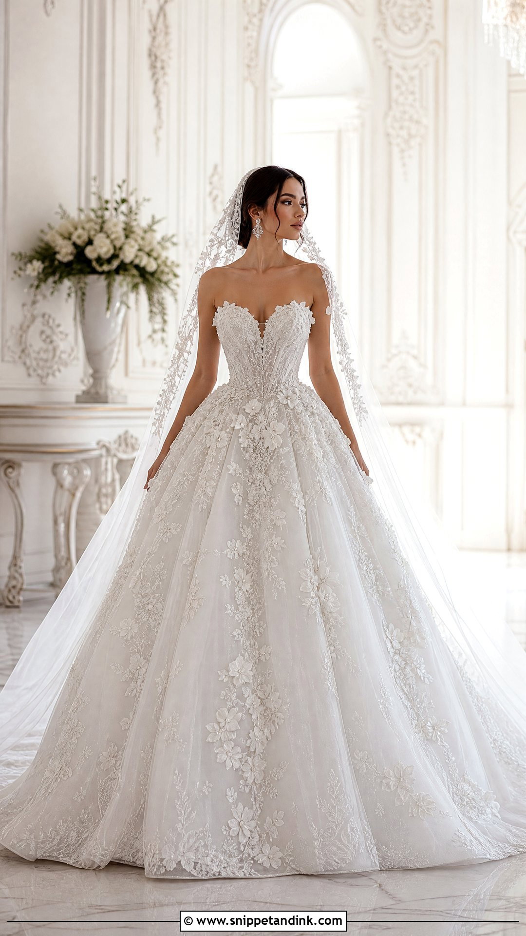 Embellished Ball Gown Wedding Dress - Snippet and Ink - 25 Embellished Wedding Dress Ideas