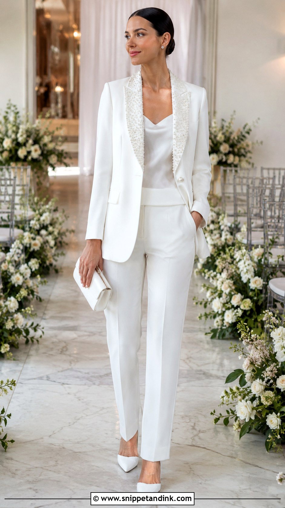 Embellished Bridal Suit - Snippet and Ink - 20 Bride in Suit Ideas