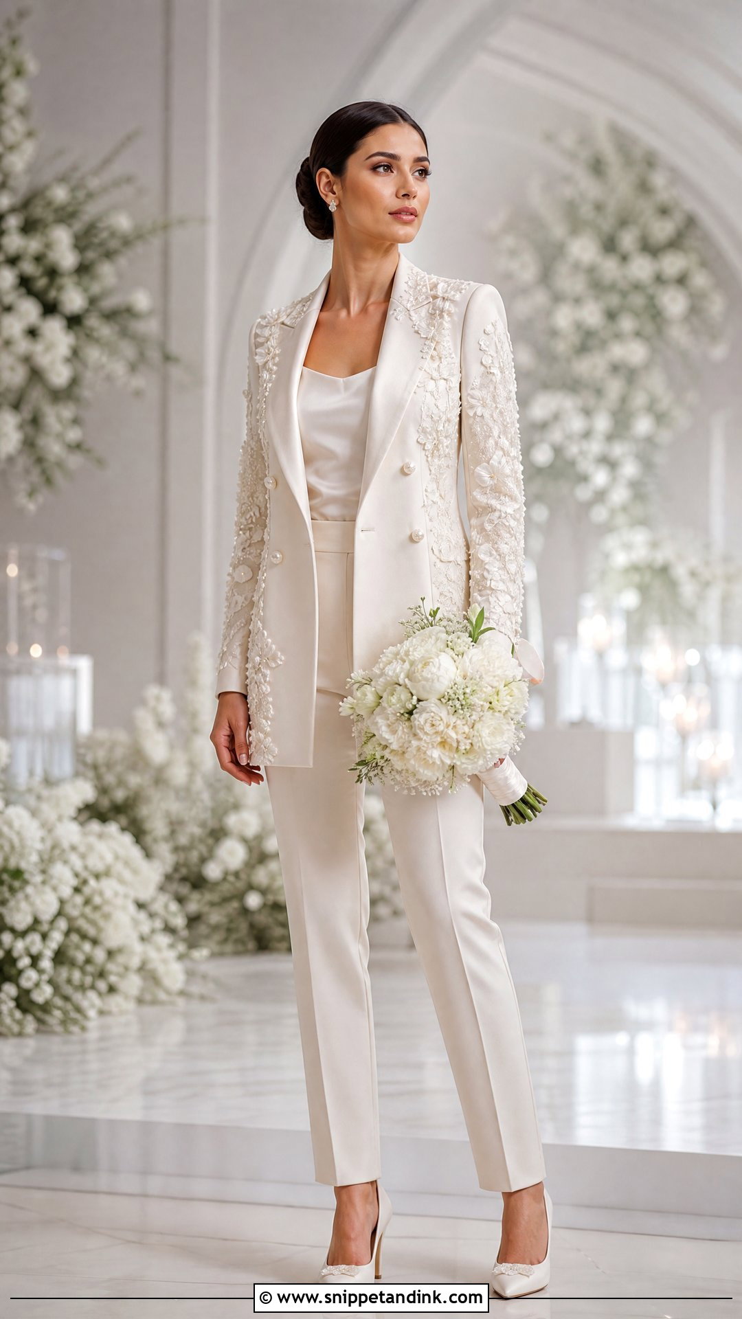 Embellished Bride Wedding Suit - Snippet and Ink - 20 Bride Wedding Suit Ideas