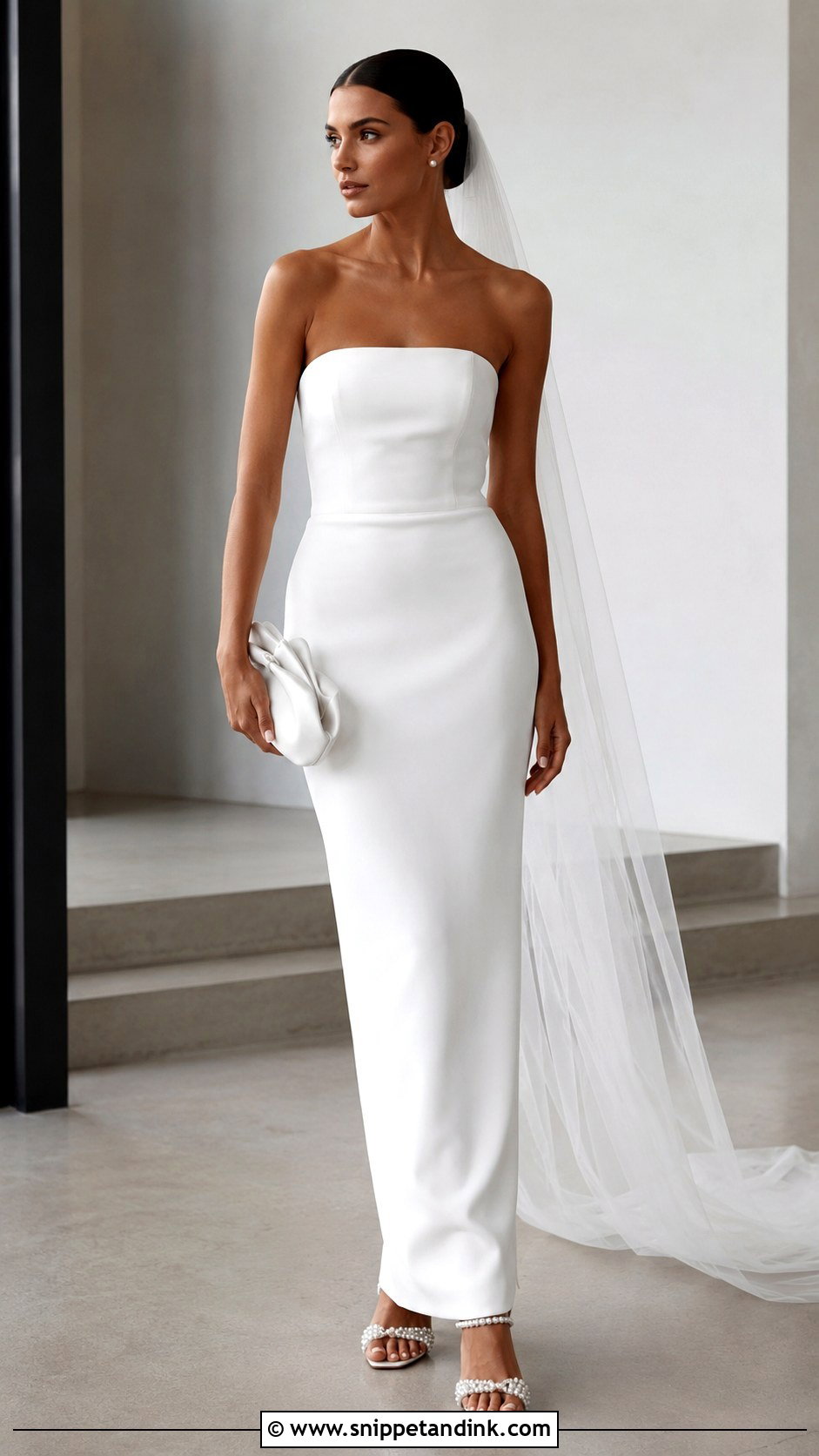 Embellished Heels With Minimalist Bride Outfit - Snippet and Ink - 20 Heels Bride Ideas