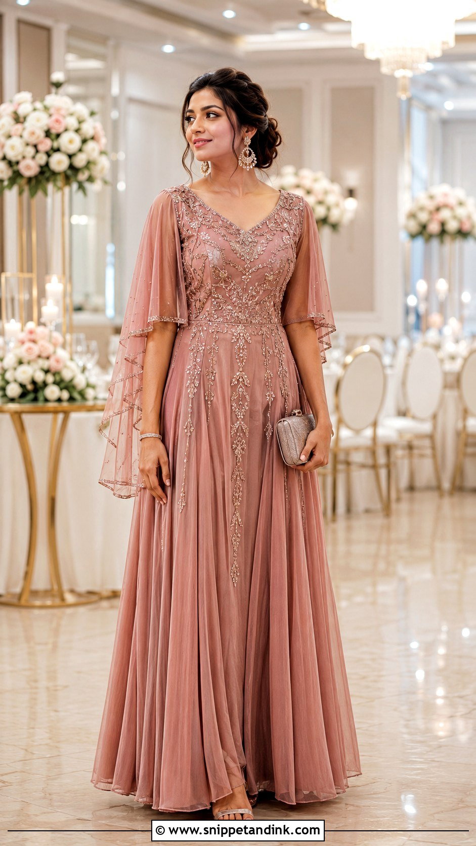 Embellished Indian Bridesmaid Gown - Snippet and Ink - 20 Indian Bridemates Dress Ideas