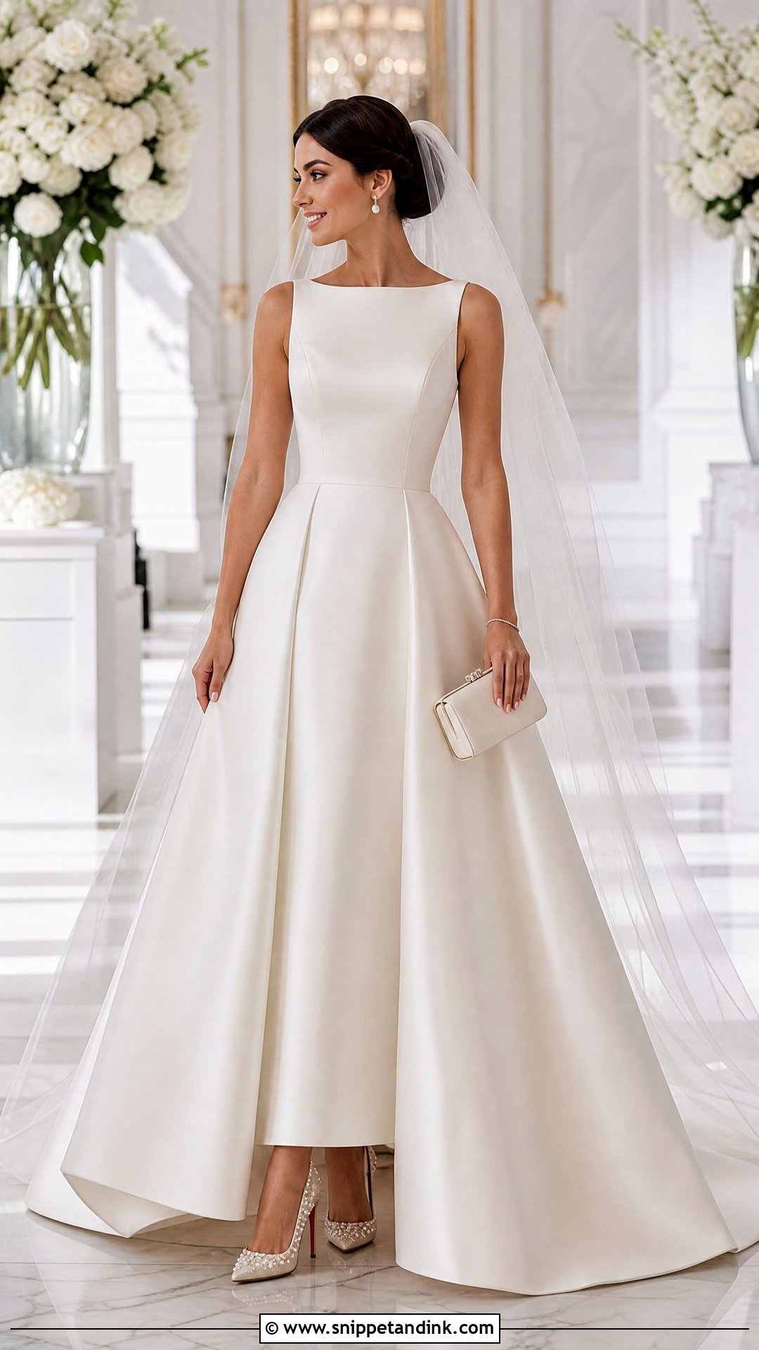 Embellished Louboutins With A Classic Wedding Gown - Snippet and Ink - 20 Wedding Louboutins Ideas
