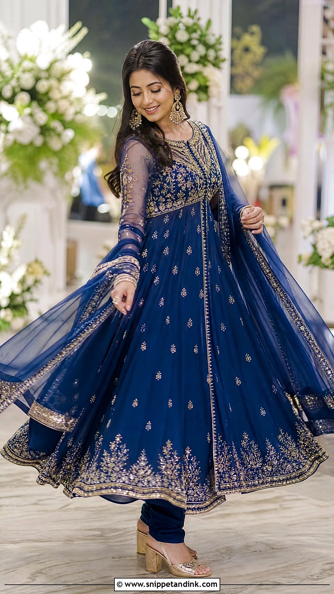 Embellished Sangeet Anarkali - Snippet and Ink - 20 Sangeet Outfit Ideas for Bride