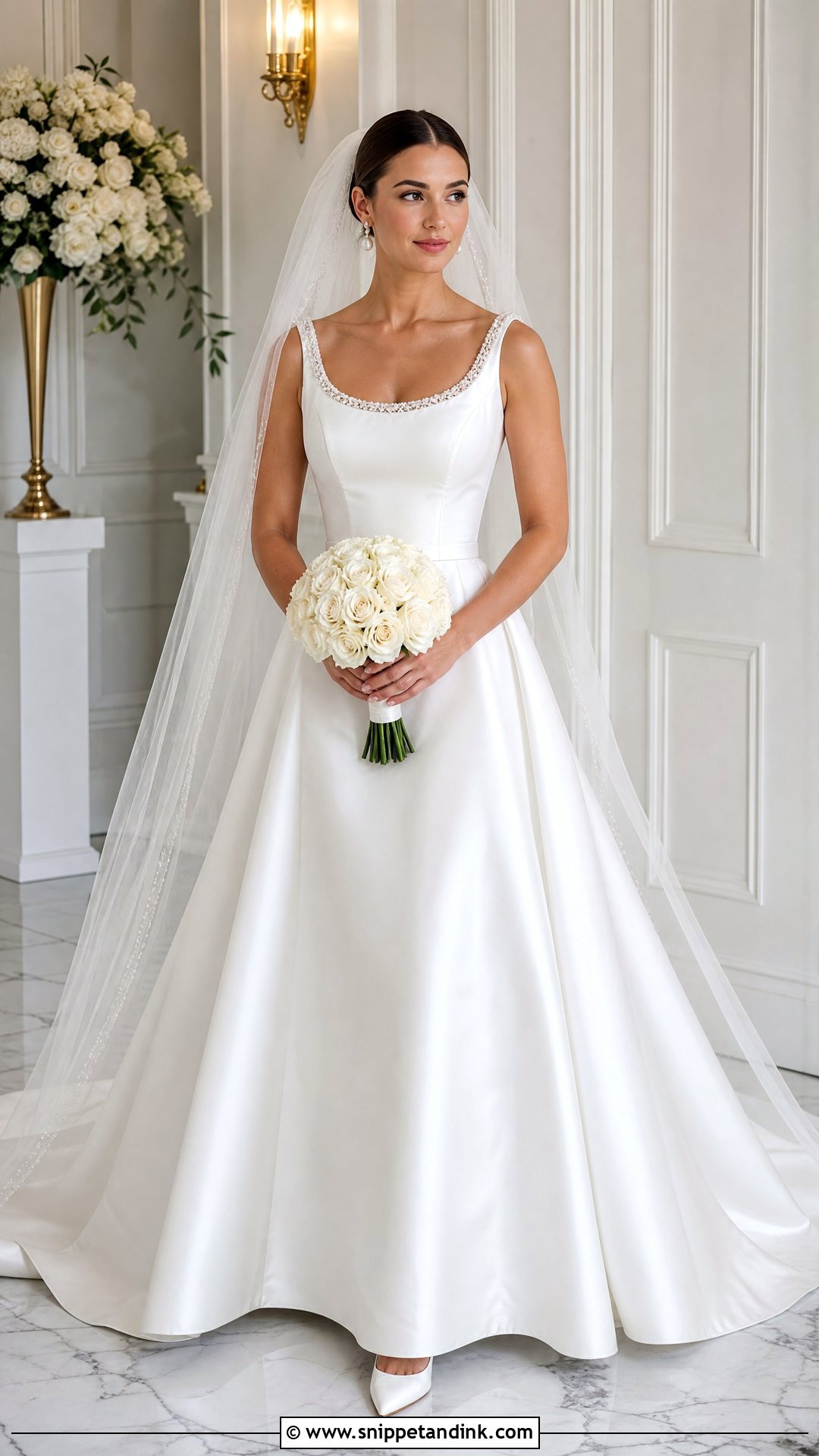 Embellished Satin Wedding Dress - Snippet and Ink - 25 Embellished Wedding Dress Ideas