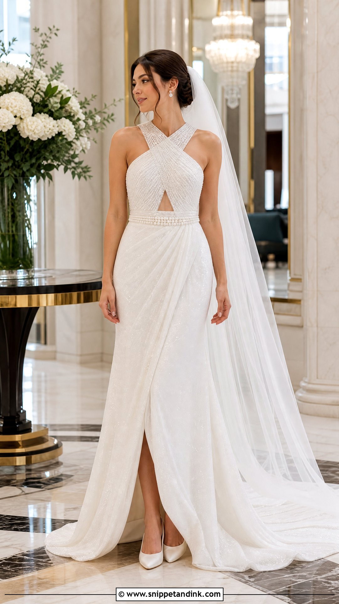 Embellished Wrap Wedding Dress - Snippet and Ink - 20 Wrap Wedding Dress Ideas