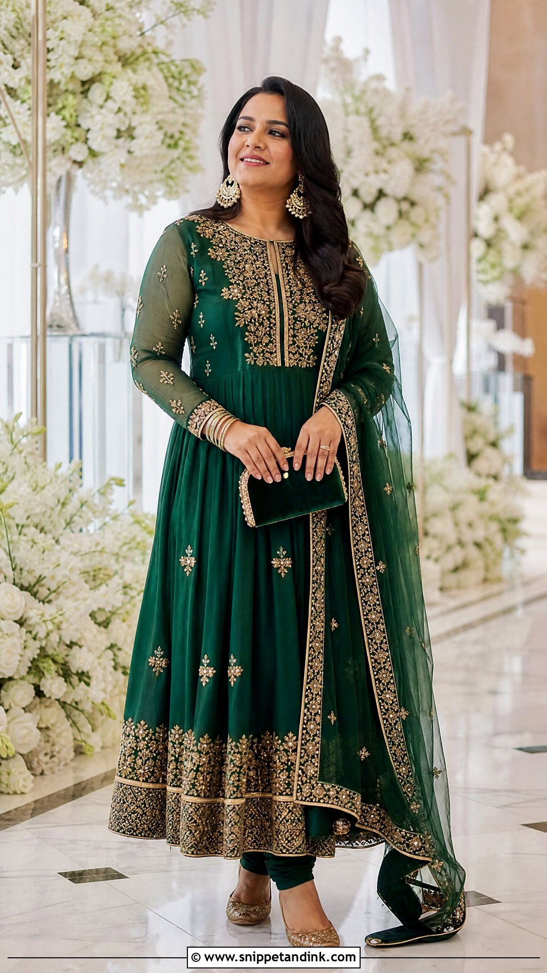 Embroidered Anarkali Bridal Trousseau Outfit - Snippet and Ink - 25 Bridal Trousseau Outfits