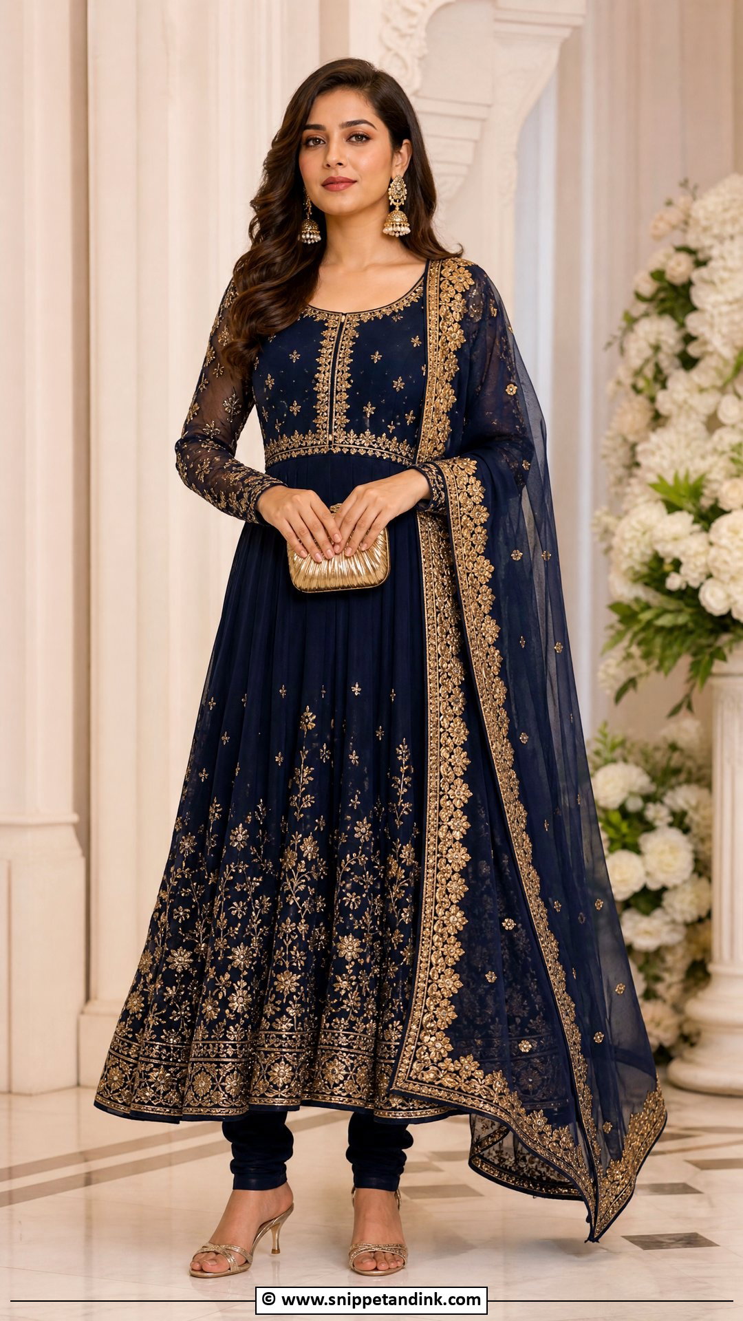 Embroidered Anarkali Suit Outfit - Snippet and Ink - 35 Indian Wedding Dress Ideas