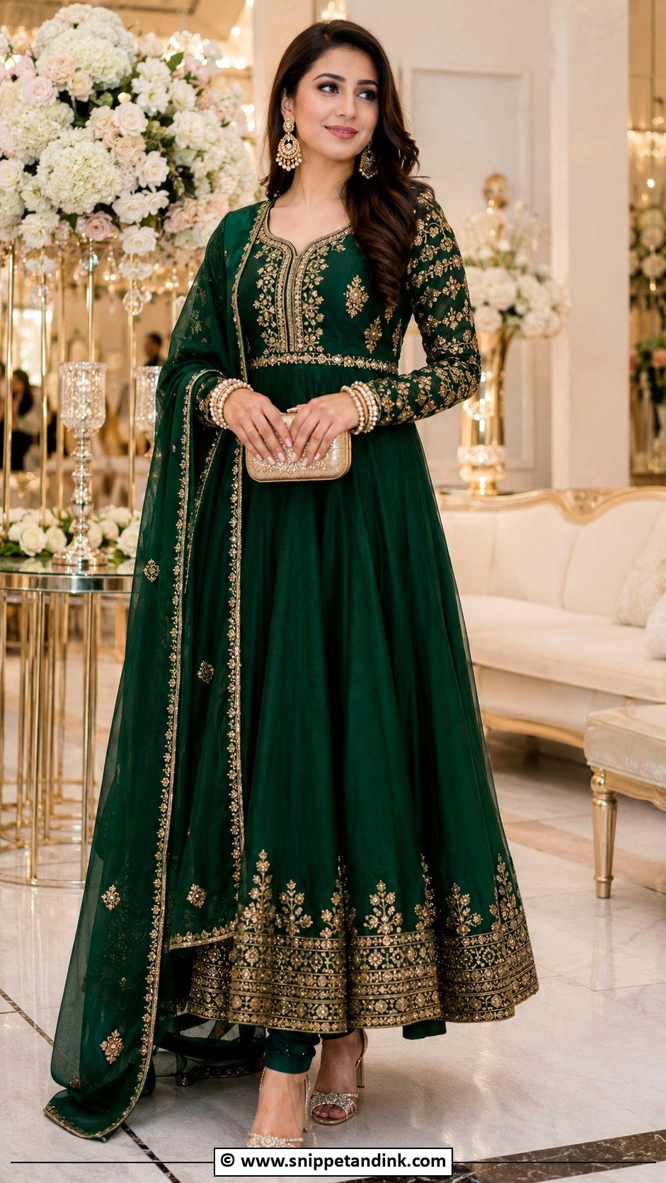 Embroidered Anarkali Suit - Snippet and Ink - 30 Indian Wedding Dresses